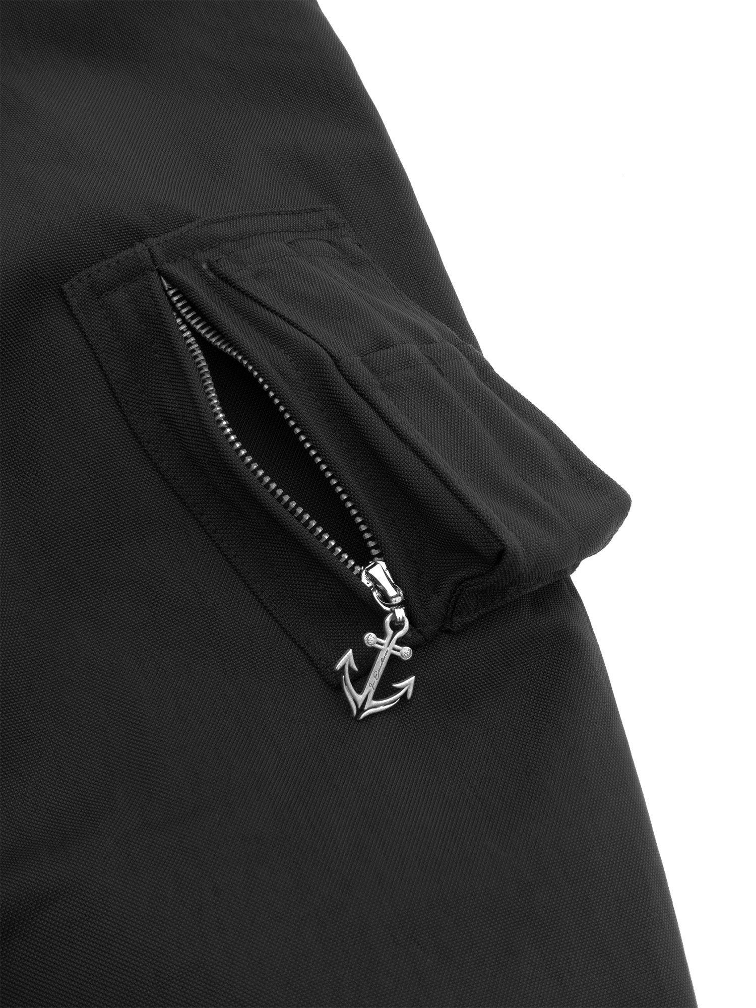 IN EXISTENCE Anchor Zip Embroidered Patch Bomber