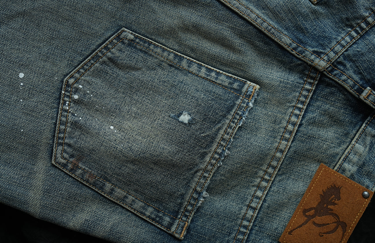 NEIGBORL Ripped Wash Straight-Leg Jeans, premium urban and streetwear designers apparel on PROJECTISR.com, NEIGBORL