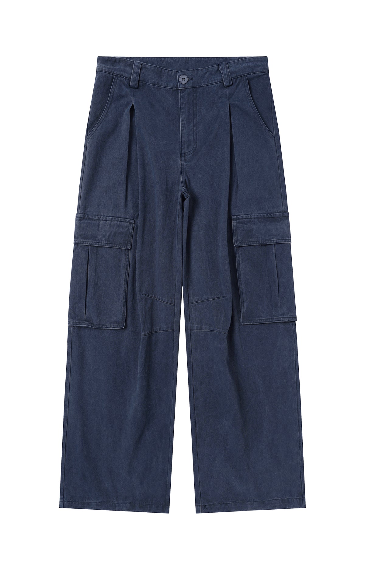 BOTANICA Washed Double-Pleat Multi-Pocket Wide-Leg Pants