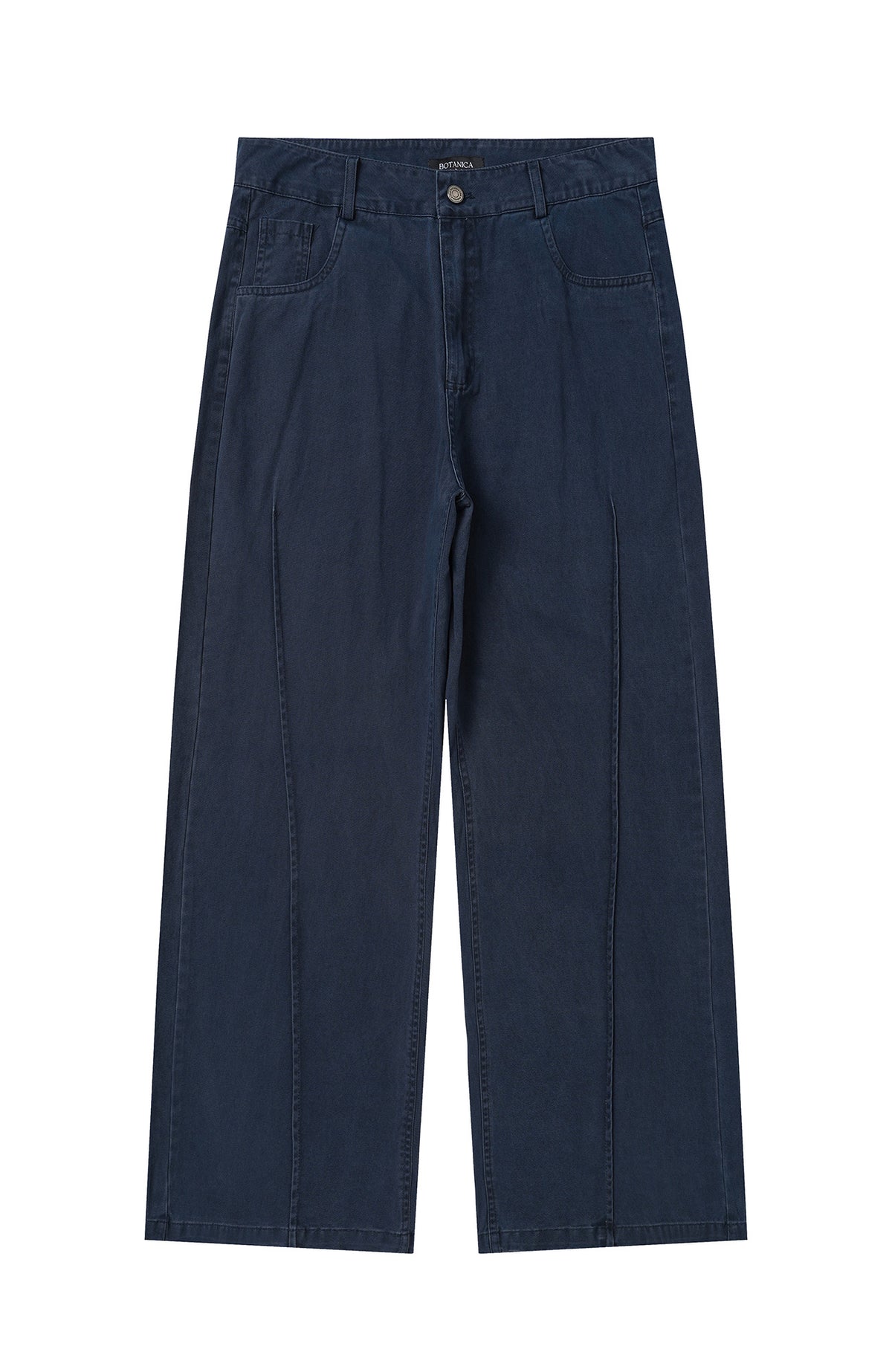 BOTANICA Retro Washed Pleated Straight-Leg Jeans