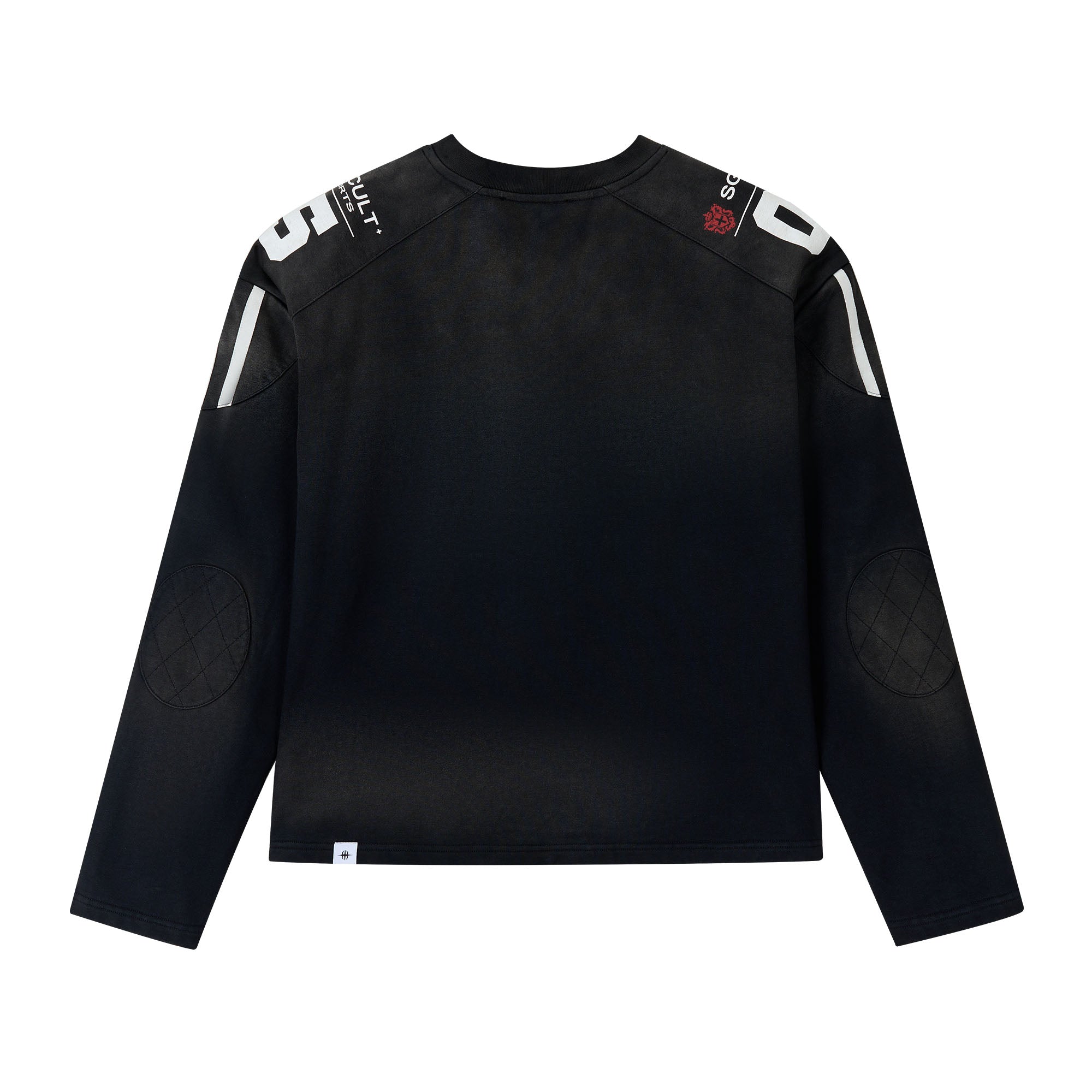 SAVAGEGROWTHWORLD Athletic Distressed Patch Sweatshirt