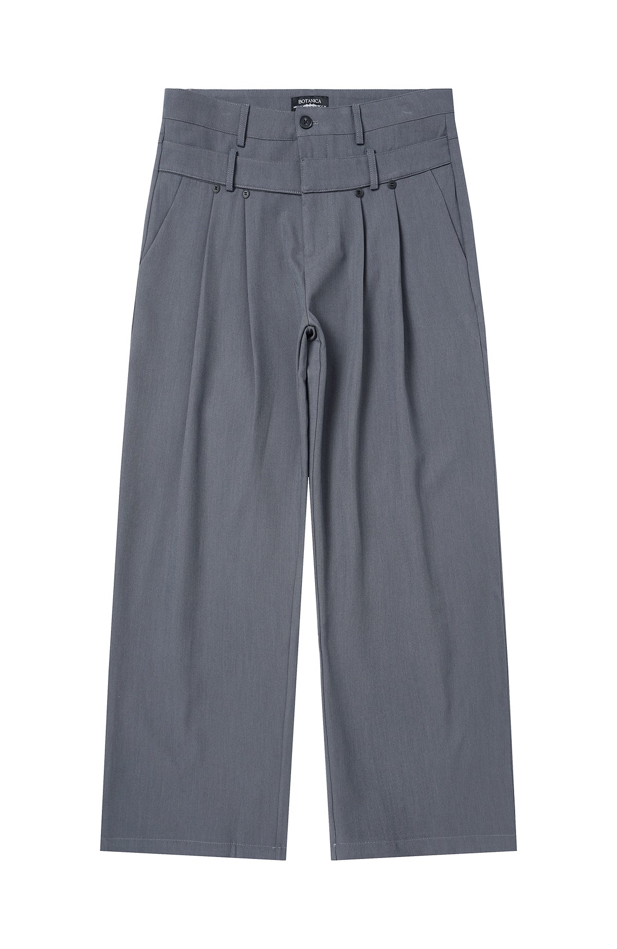BOTANICA Double-Pleat Wide-Leg Trousers