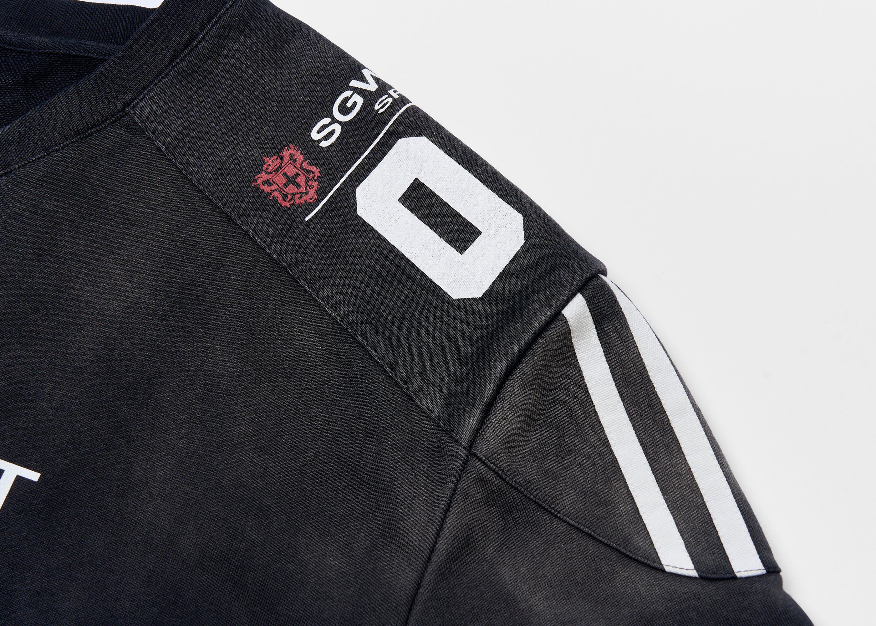 SAVAGEGROWTHWORLD Athletic Distressed Patch Sweatshirt