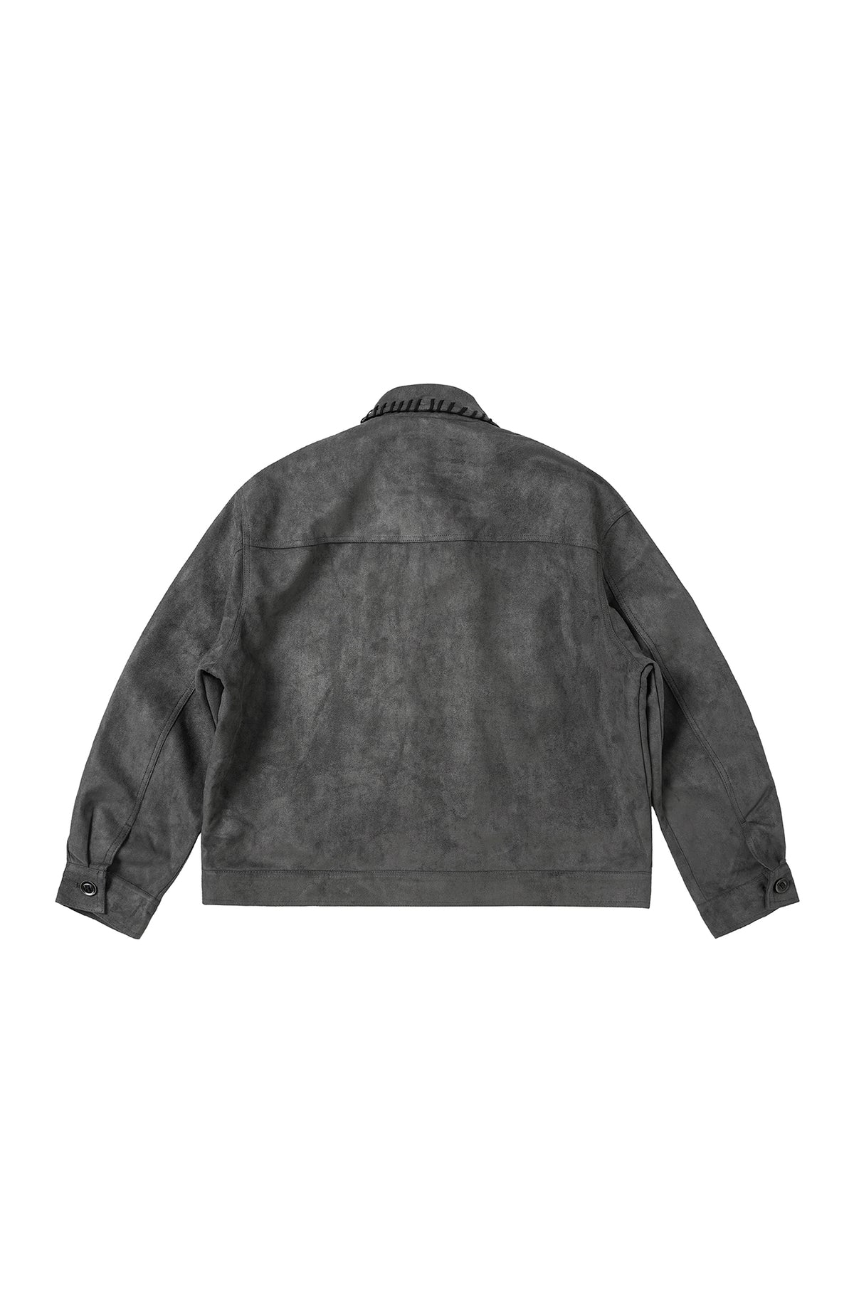 BOTANICA Retro Faux Suede Flap-Pocket Biker Jacket