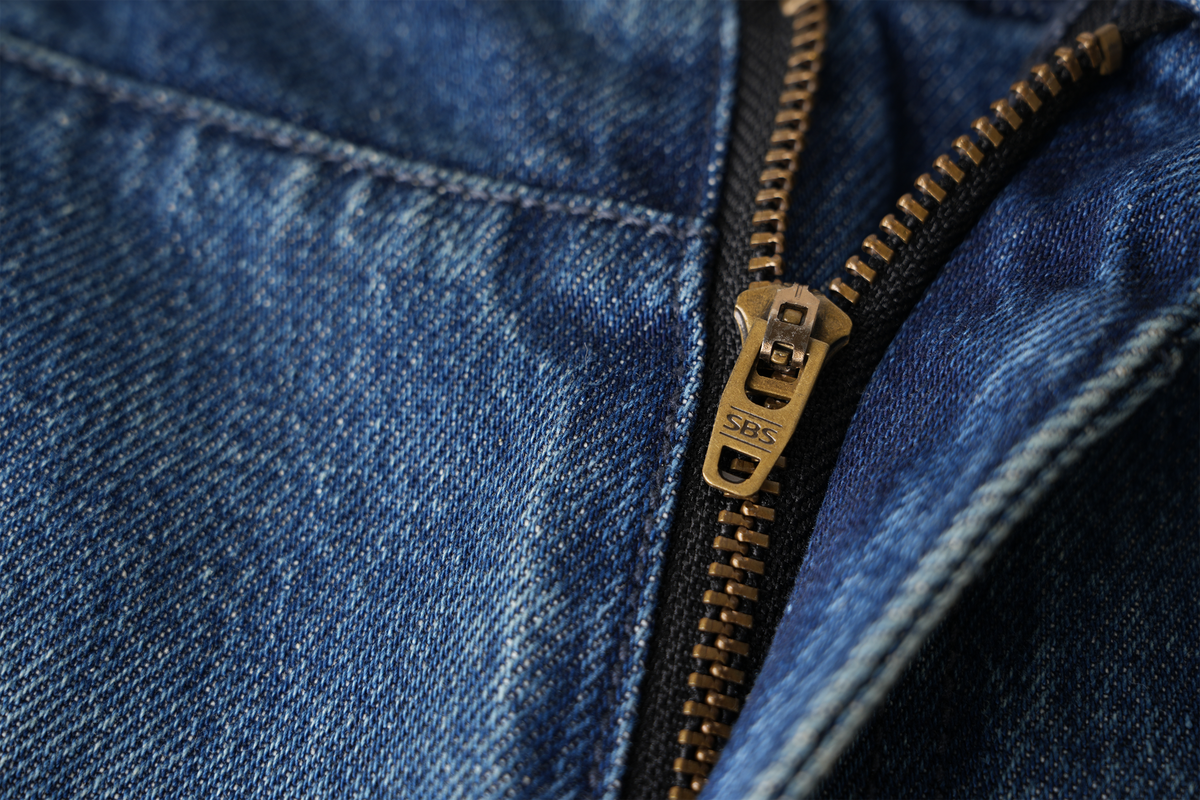 ORGANIC EMOTION Distressed Washed Patchwork Jeans