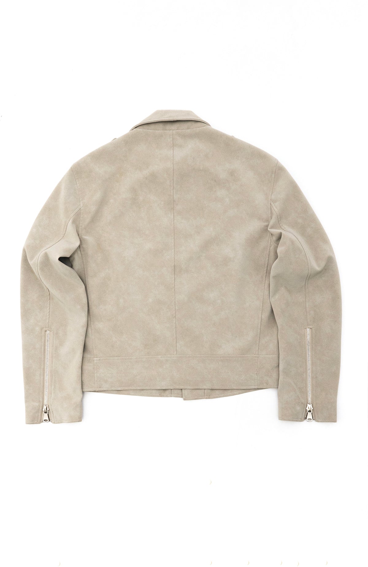 IN EXISTENCE Suede-Touch Double-Zip Biker Jacket