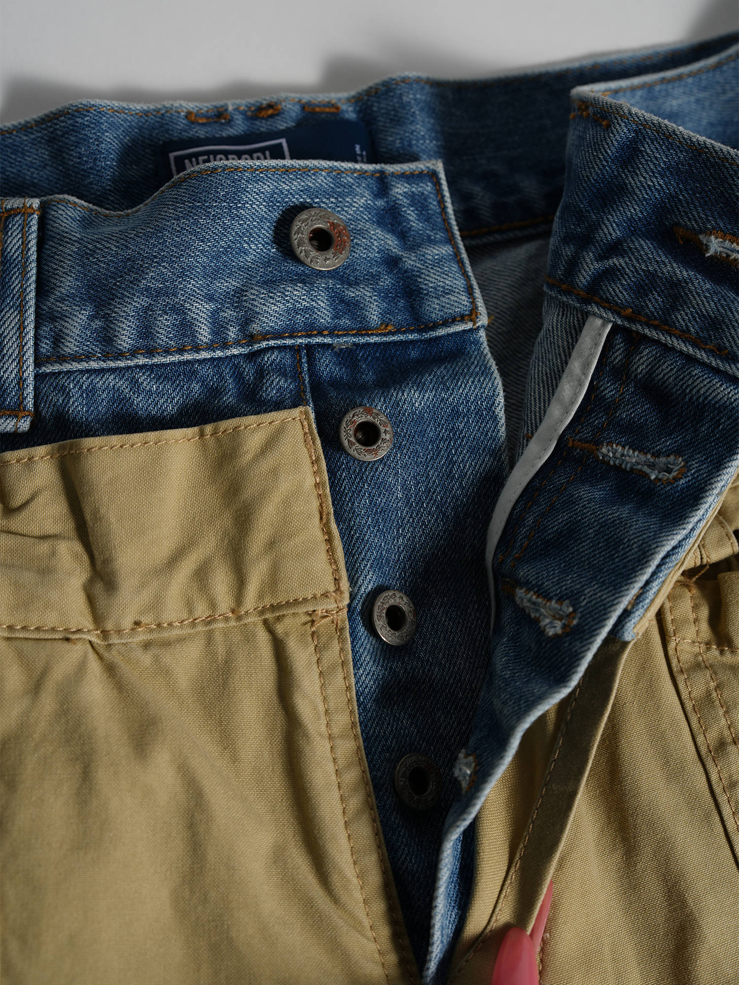 NEIGBORL Retro Spliced Multi-Pocket Cargo Pants