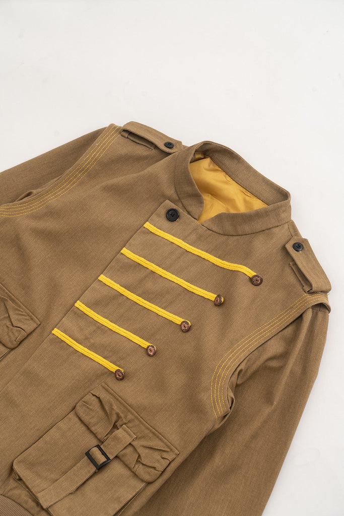 KADAKADA Spliced Roped Military Jacket, premium urban and streetwear designers apparel on PROJECTISR.com, KADAKADA