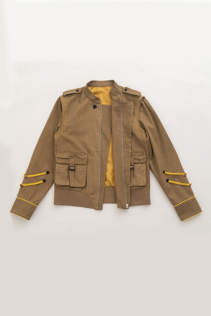 KADAKADA Spliced Roped Military Jacket, premium urban and streetwear designers apparel on PROJECTISR.com, KADAKADA