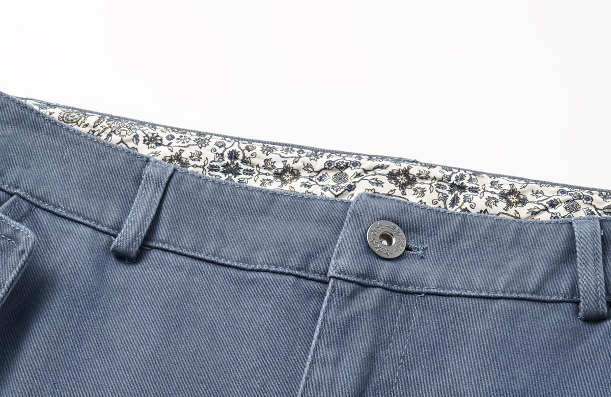 ELETEIZE Washed Floral-Waist Cargo Trousers