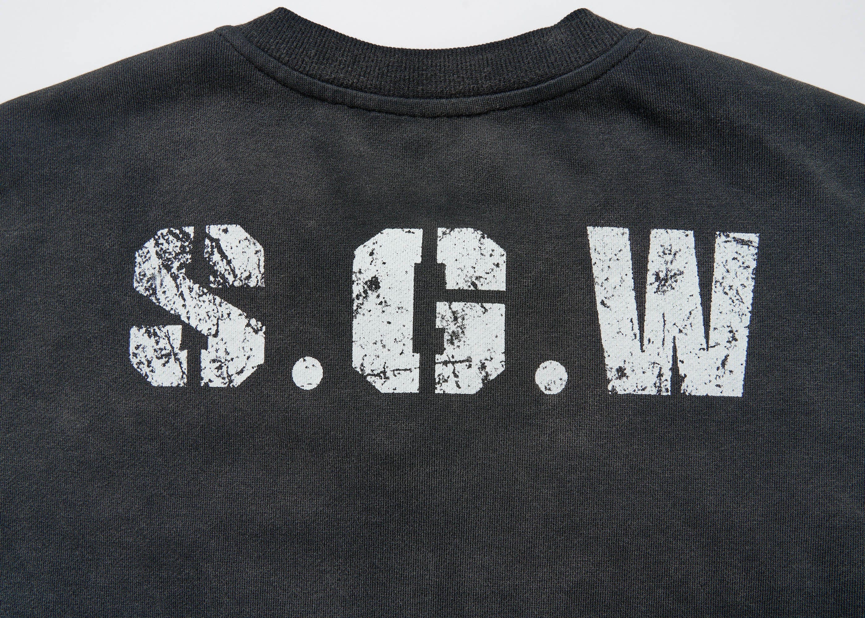 SAVAGEGROWTHWORLD No.5 Distressed Long-Sleeve Tee