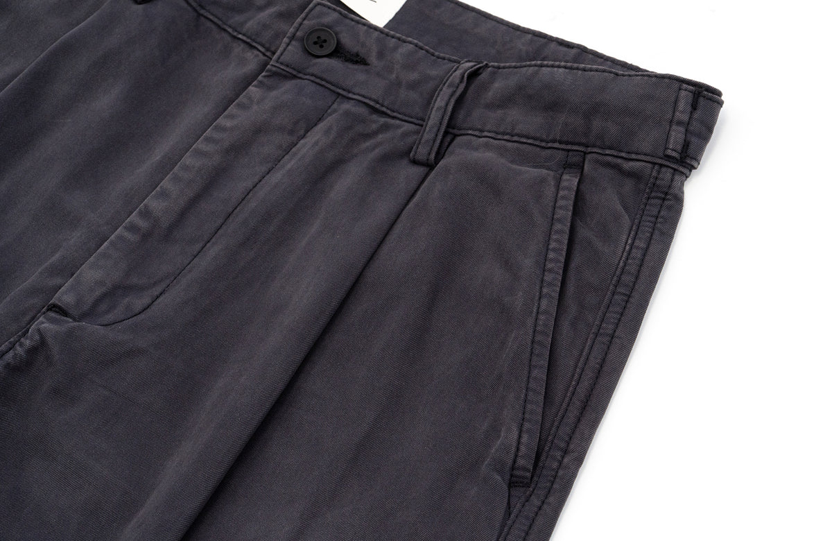 IN EXISTENCE Washed Mole-Skin Double-Pleat Trousers