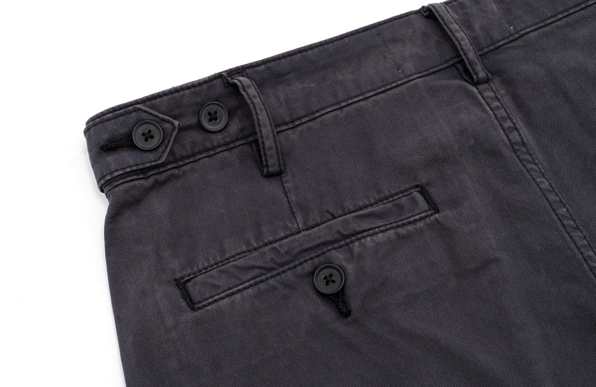 IN EXISTENCE Washed Mole-Skin Double-Pleat Trousers