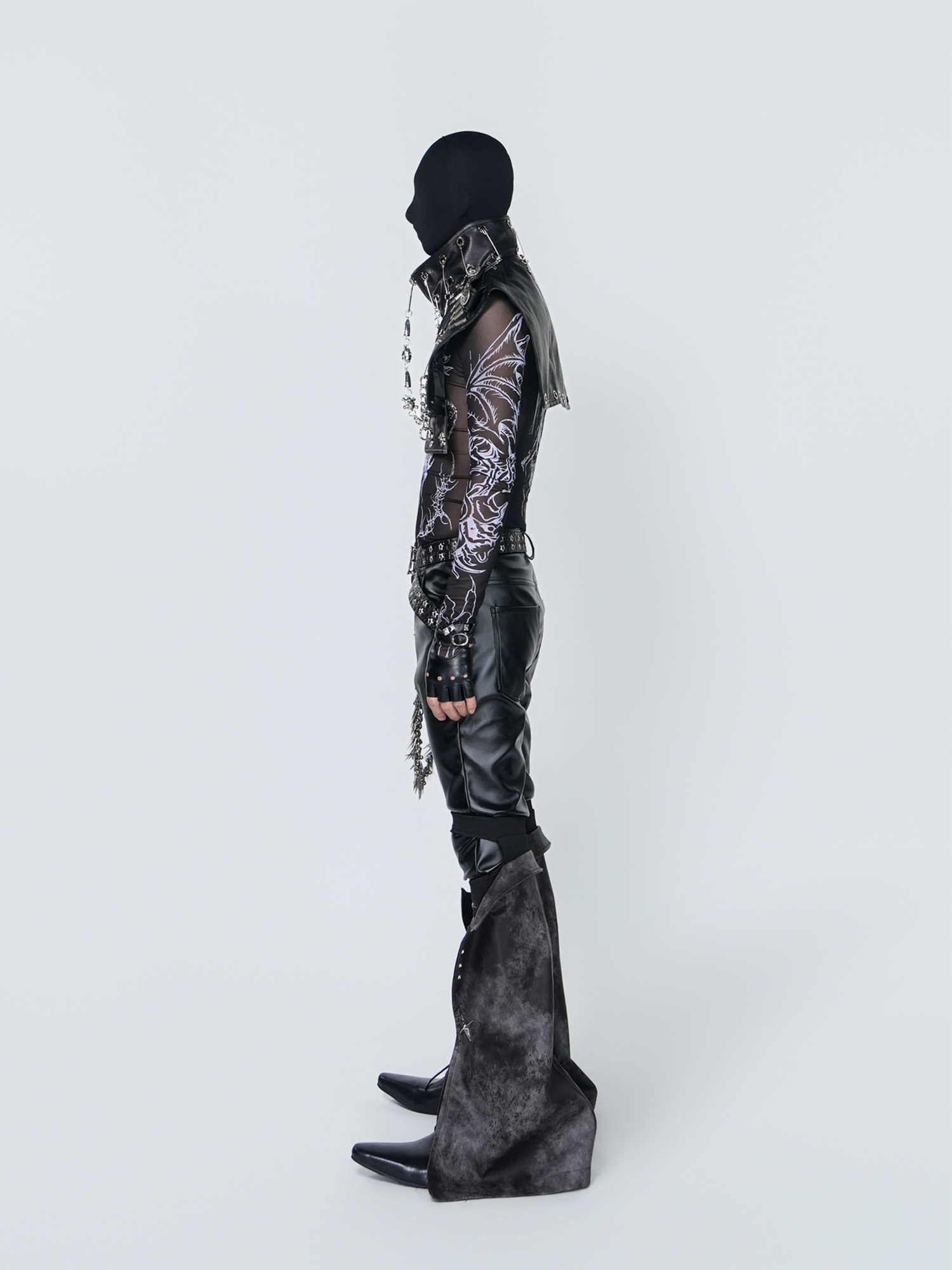 VE2 Detachable Flared Faux Leather Pants