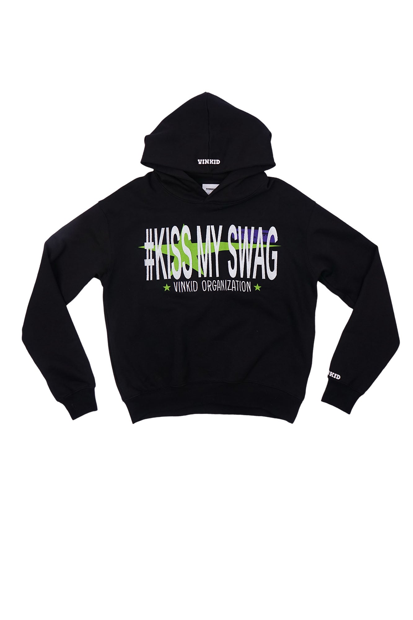 VINKID Kiss My Swag Embroidered Hoodie