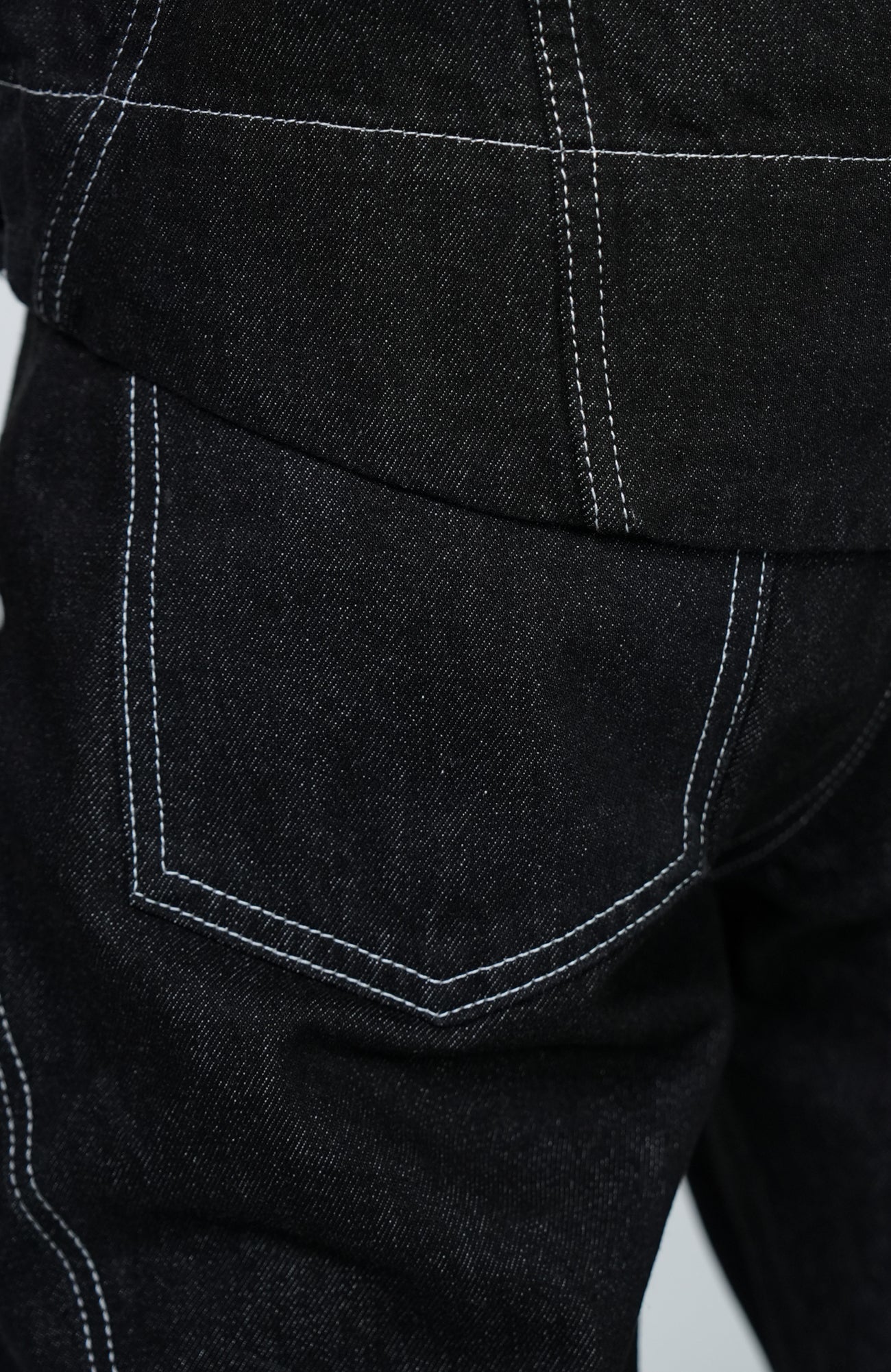 VE2 Raw Denim Button Panel Flared Jeans