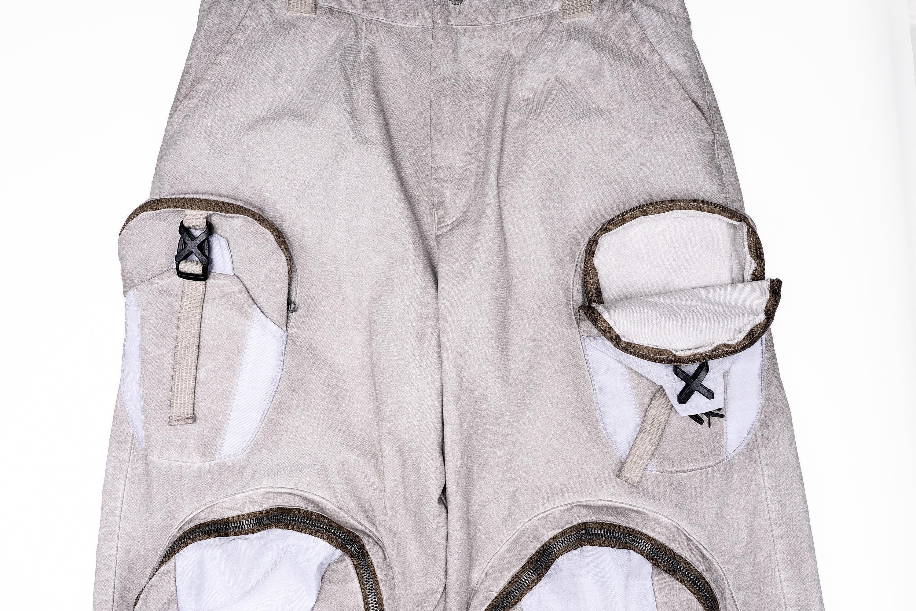 STEAM Multi-Pocket Spliced Parachute Cargo Pants