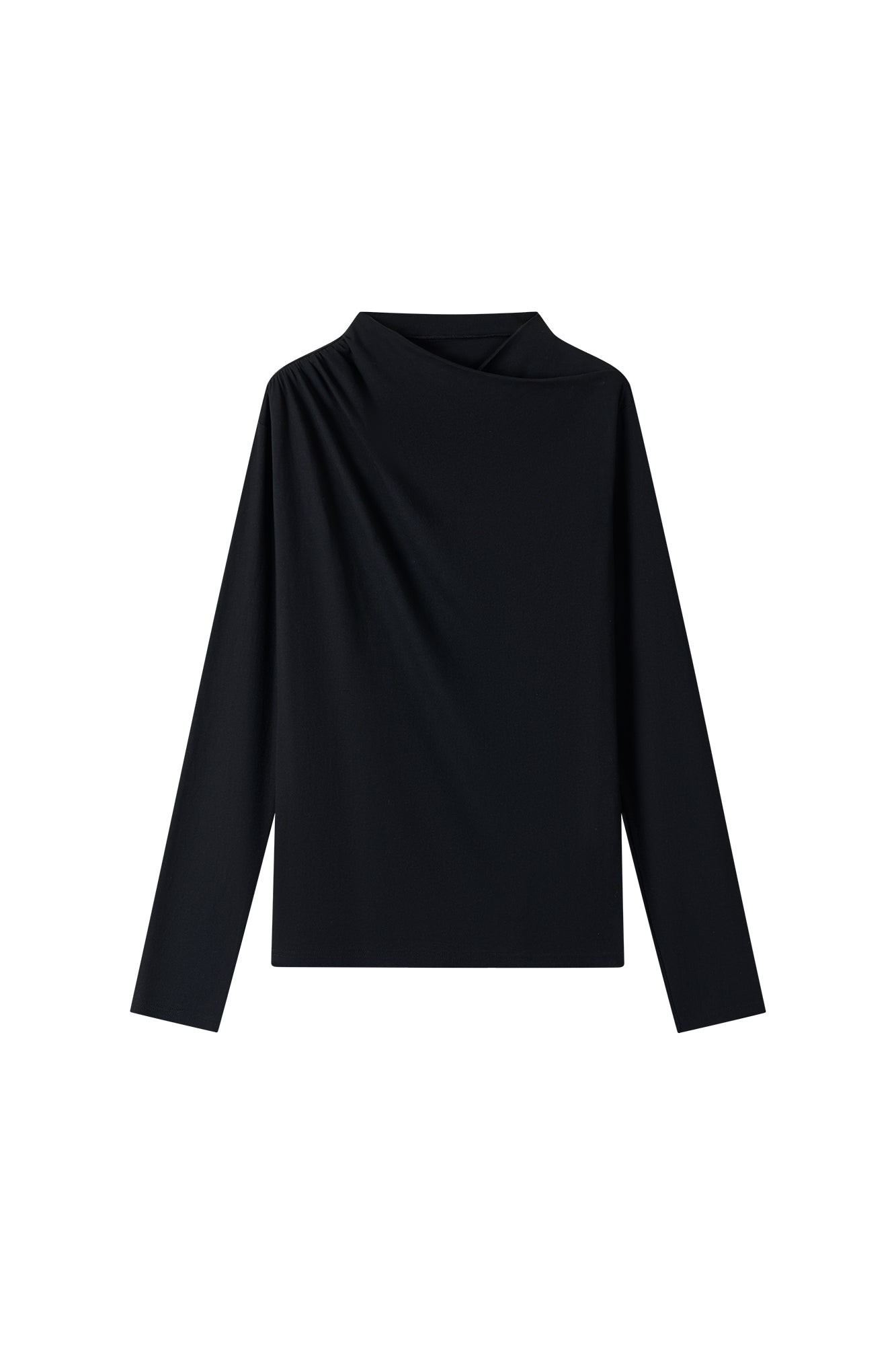 SAVAGEGROWTHWORLD Asymmetrical Drape Long Sleeve Tee, premium urban and streetwear designers apparel on PROJECTISR.com, SAVAGEGROWTHWORLD