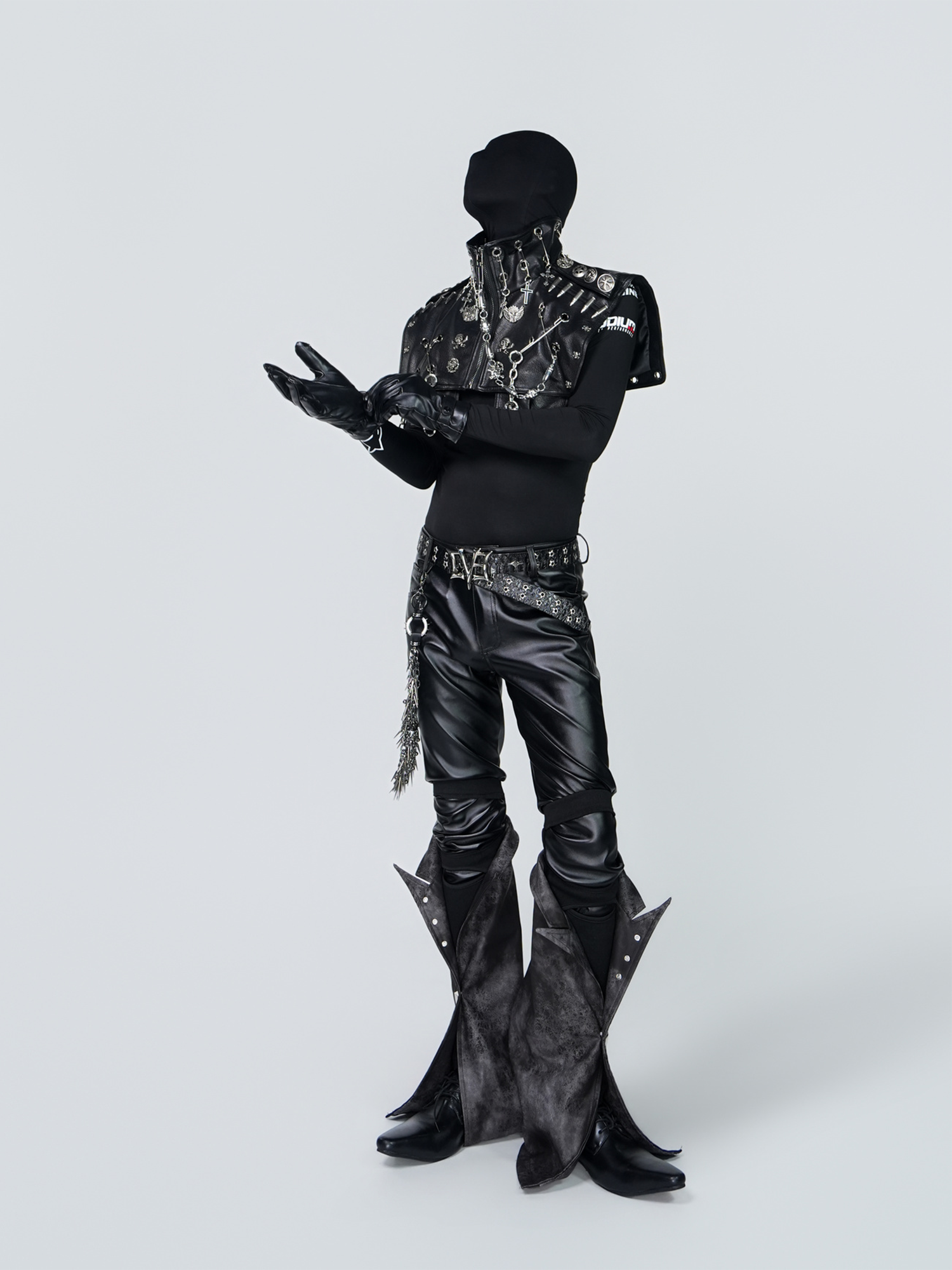 VE2 Detachable Flared Faux Leather Pants