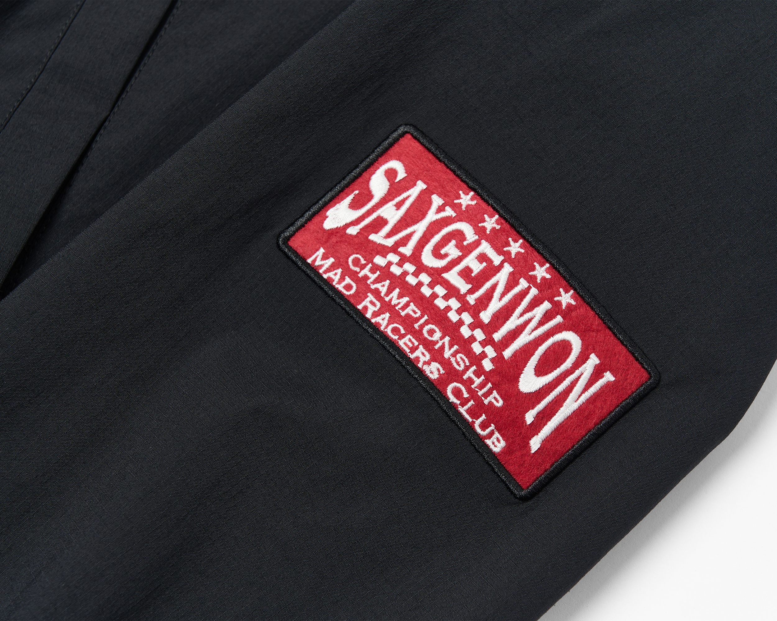 SAVAGEGROWTHWORLD Embroidered Logo Piped Hooded Jacket, premium urban and streetwear designers apparel on PROJECTISR.com, SAVAGEGROWTHWORLD