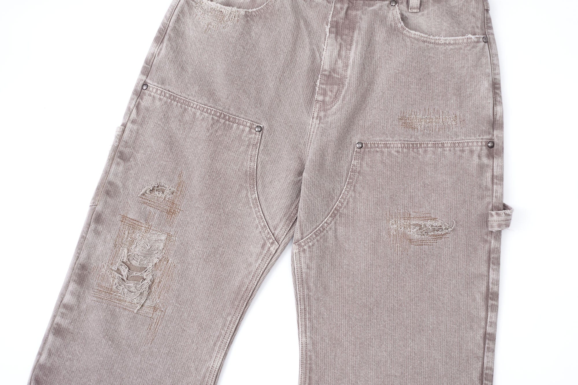 IN EXISTENCE Distressed Double-Knee Carpenter Jeans