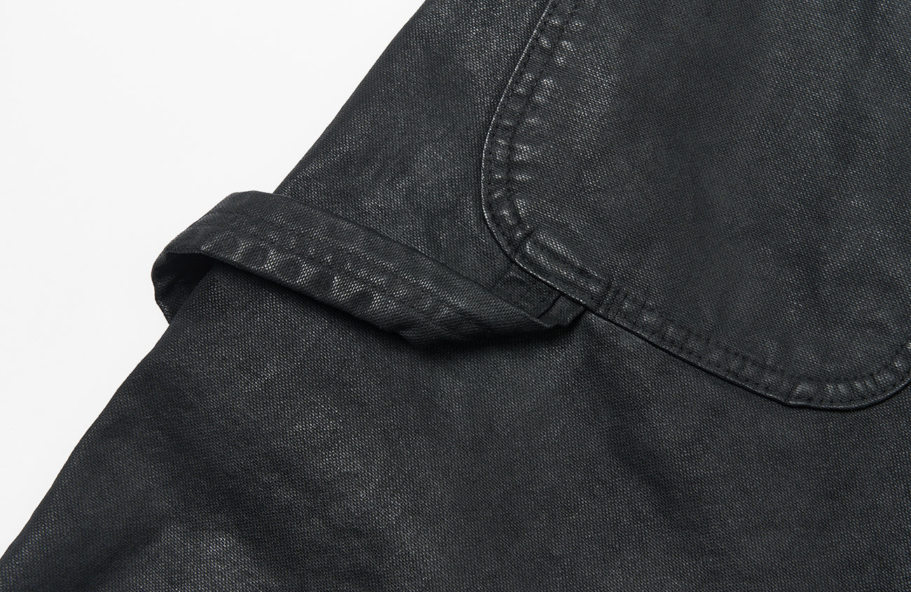 SAVAGEGROWTHWORLD Waxed Washed Dark Baggy Pants, premium urban and streetwear designers apparel on PROJECTISR.com, SAVAGEGROWTHWORLD