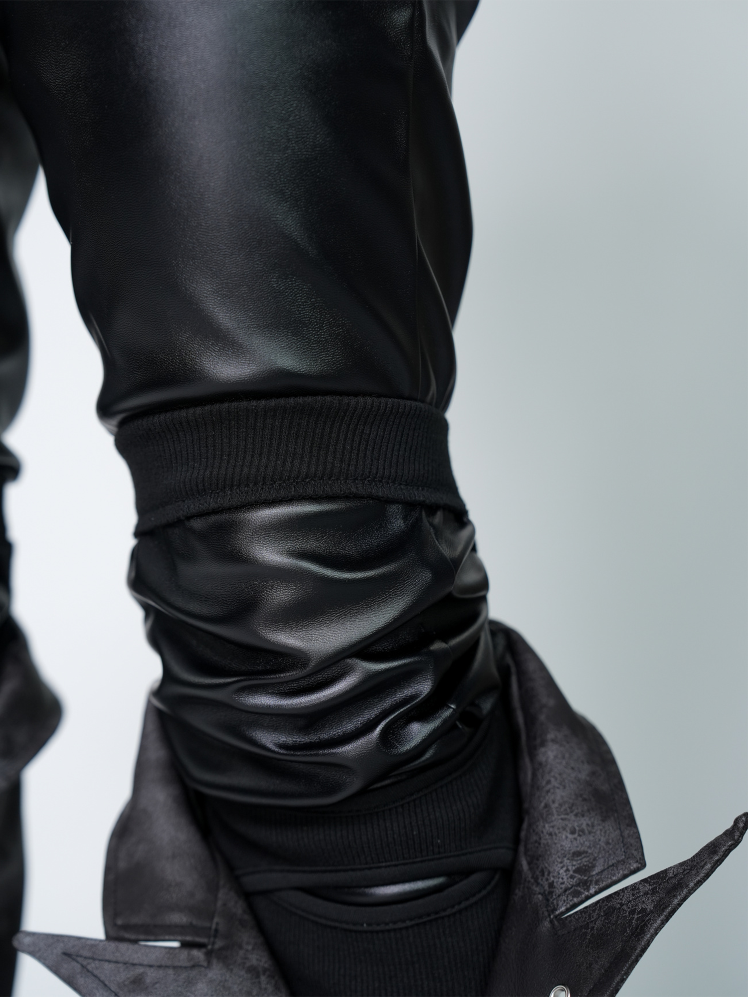 VE2 Detachable Flared Faux Leather Pants