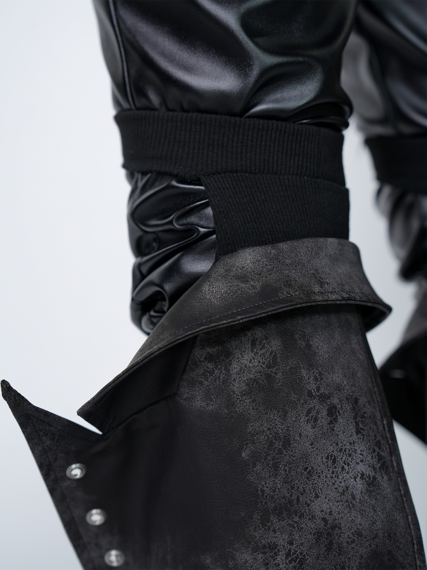 VE2 Detachable Flared Faux Leather Pants