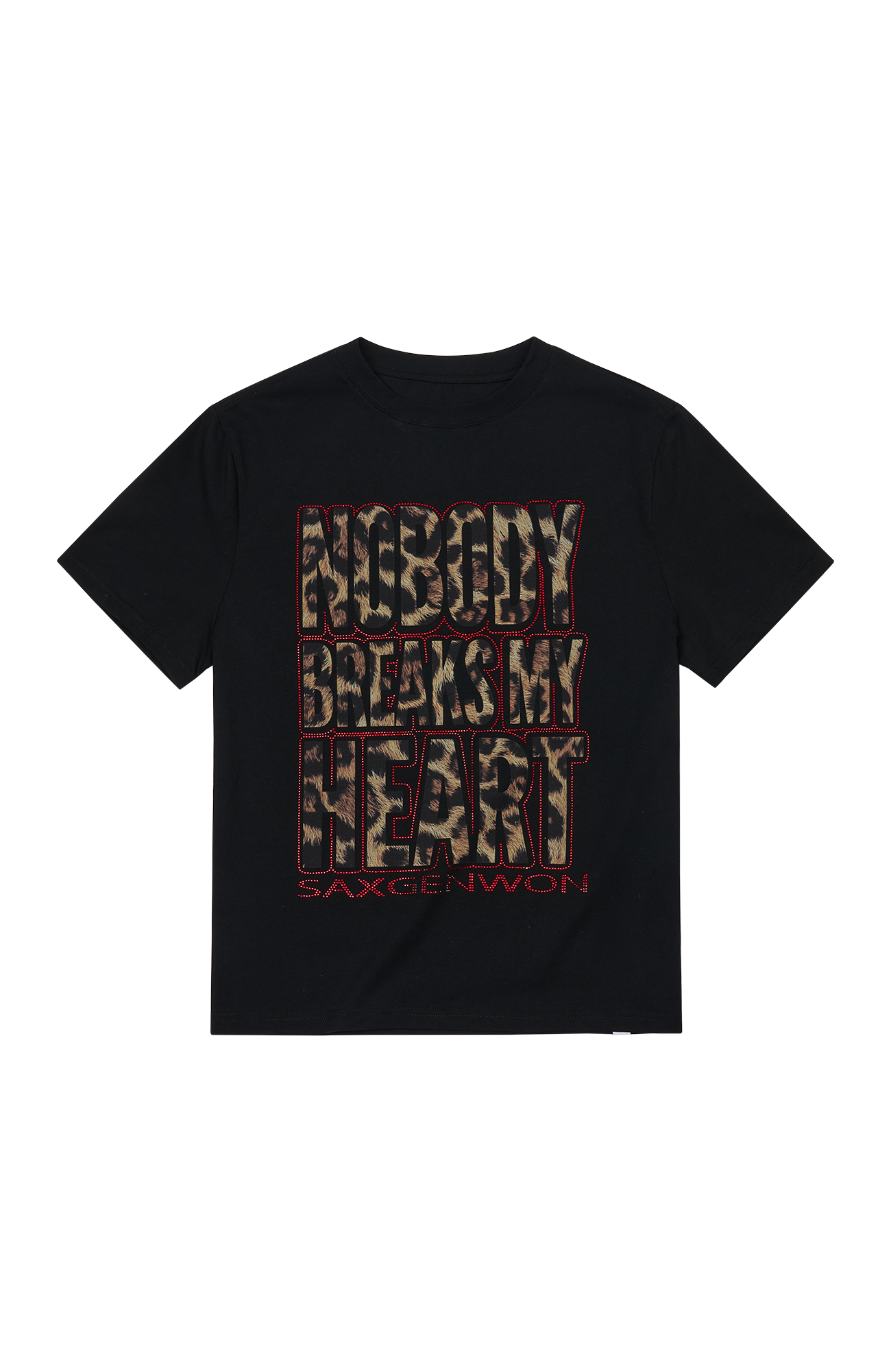 SAVAGEGROWTHWORLD Leopard Diamond Graphic T-Shirt