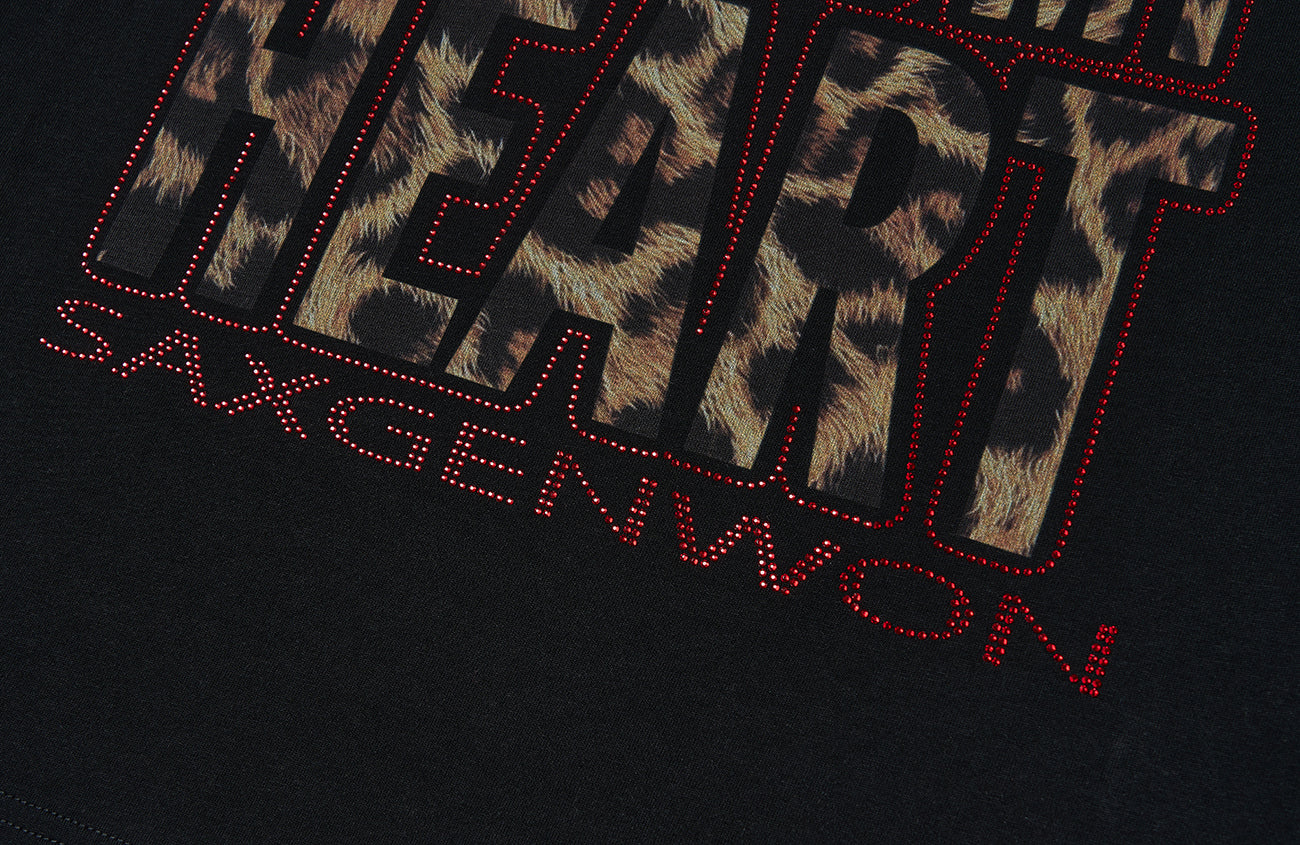 SAVAGEGROWTHWORLD Leopard Diamond Graphic T-Shirt