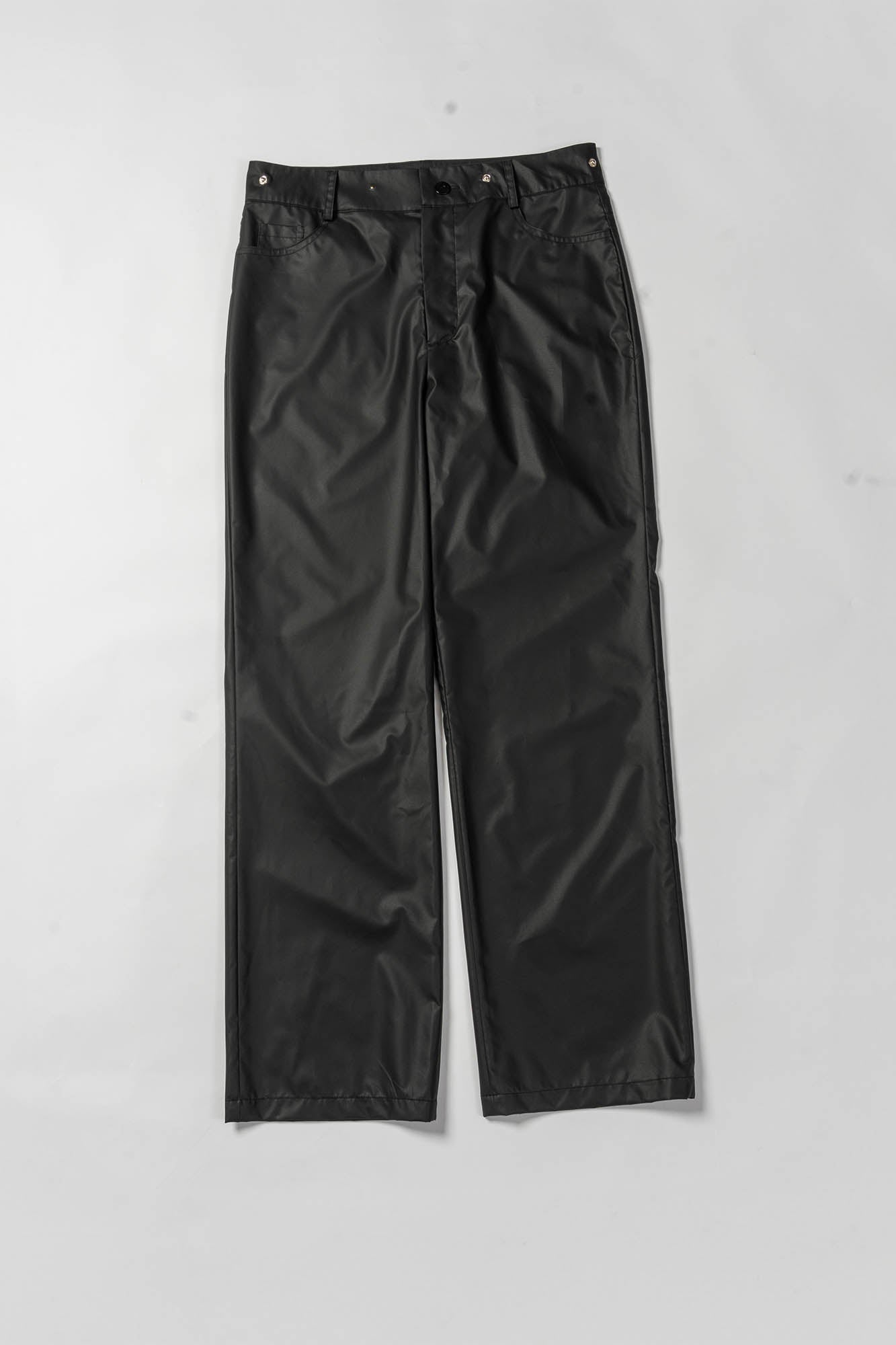 KADAKADA Detachable Cloak Faux Leather Pants