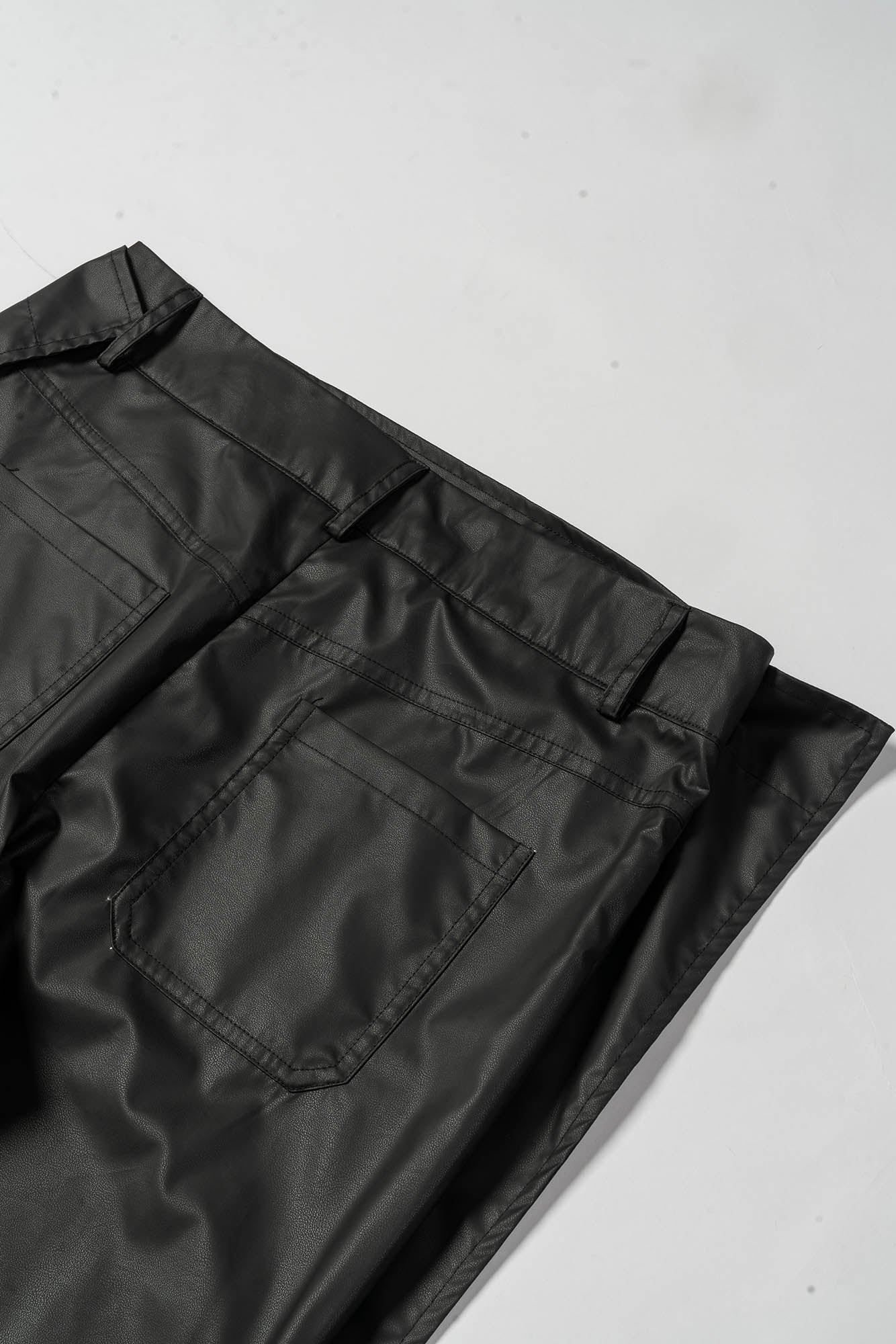 KADAKADA Detachable Cloak Faux Leather Pants