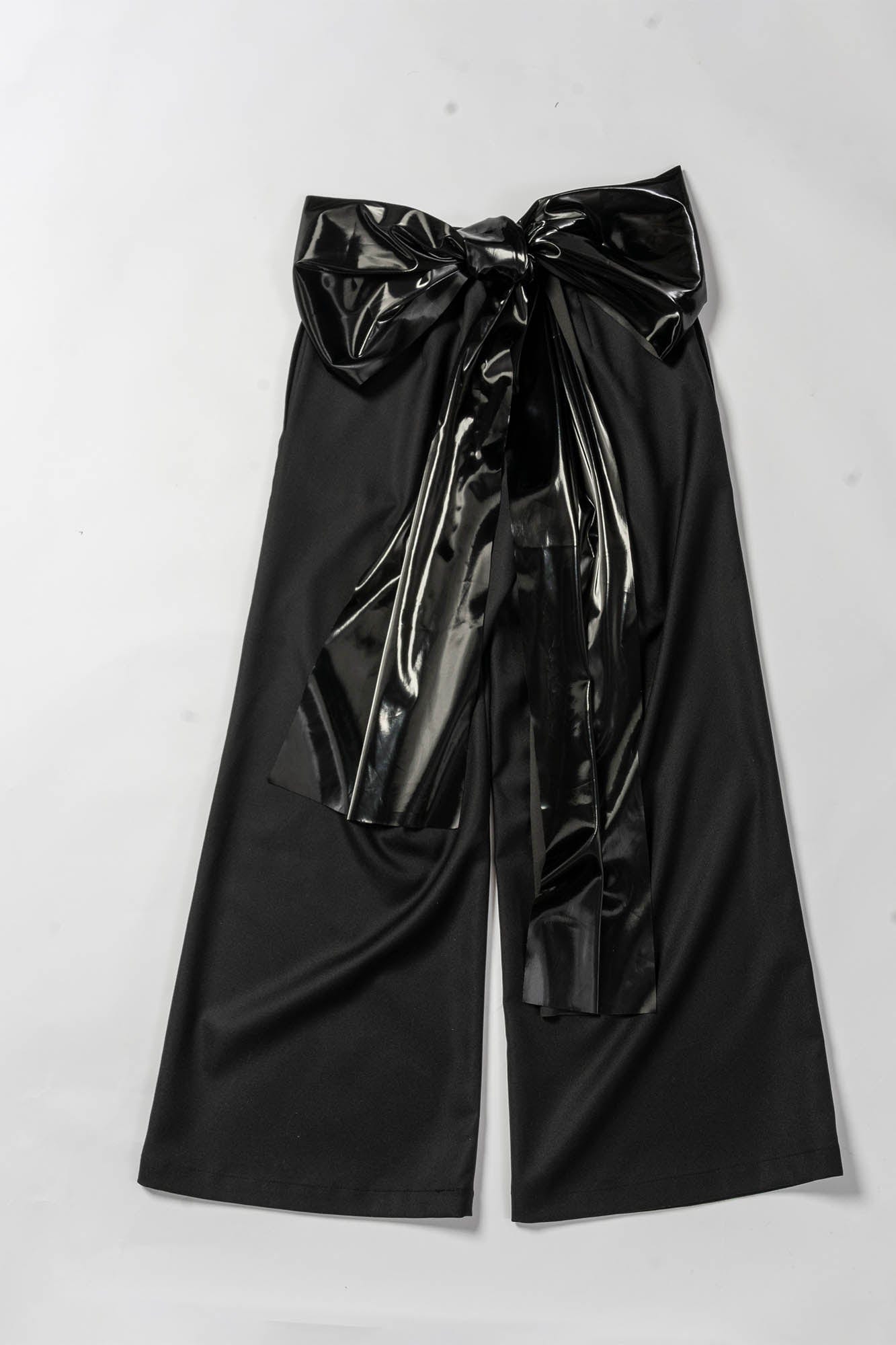 KADAKADA Detachable Bow Tie Wide-Leg Pants, premium urban and streetwear designers apparel on PROJECTISR.com, KADAKADA