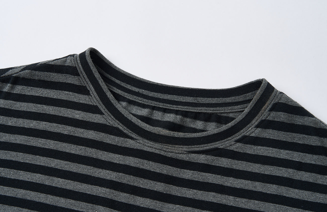 SAVAGEGROWTHWORLD Silver Foil Graphic Stripe T-Shirt