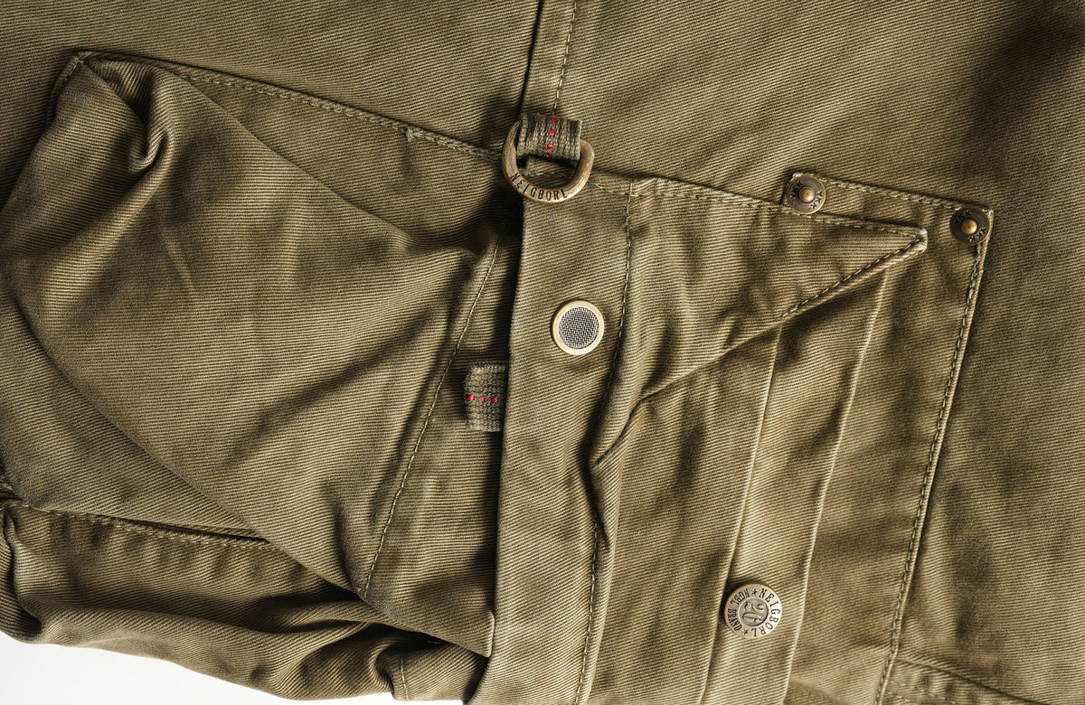NEIGBORL Retro Washed Multi-Pocket Straight-Leg Cargo Pants