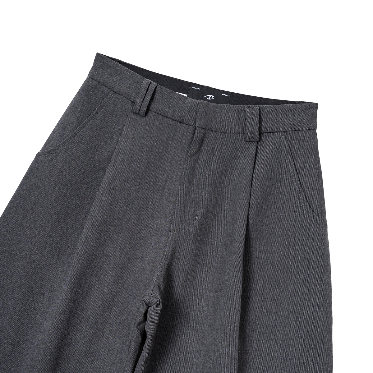 CATSSTAC Classic High-Waist Drape Straight-Leg Trousers