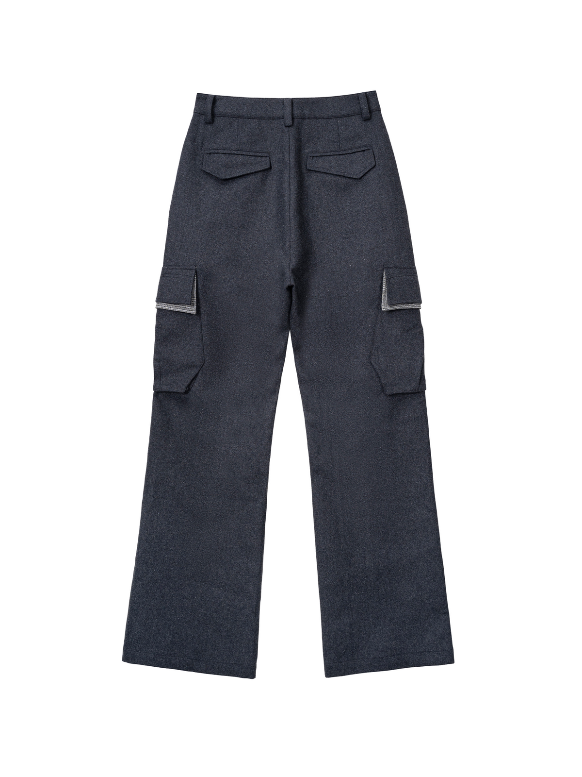CATSSTAC Wool-Blend Spliced Contrast Flared Cargo Pants