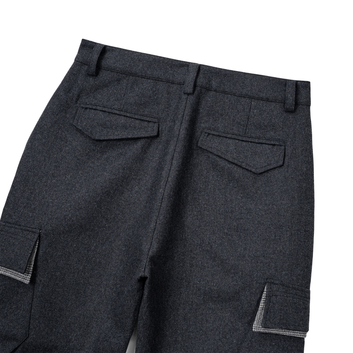 CATSSTAC Wool-Blend Spliced Contrast Flared Cargo Pants