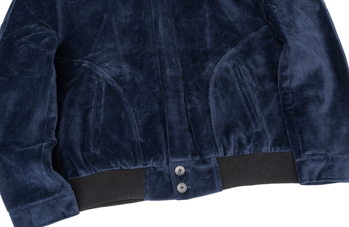 IN EXISTENCE Velvet-Texture Spliced Short Jacket
