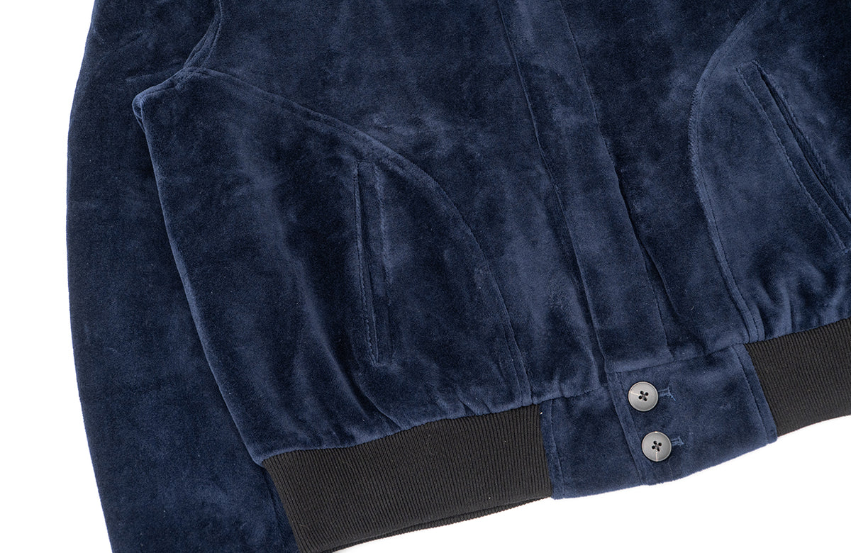 IN EXISTENCE Velvet-Texture Spliced Short Jacket