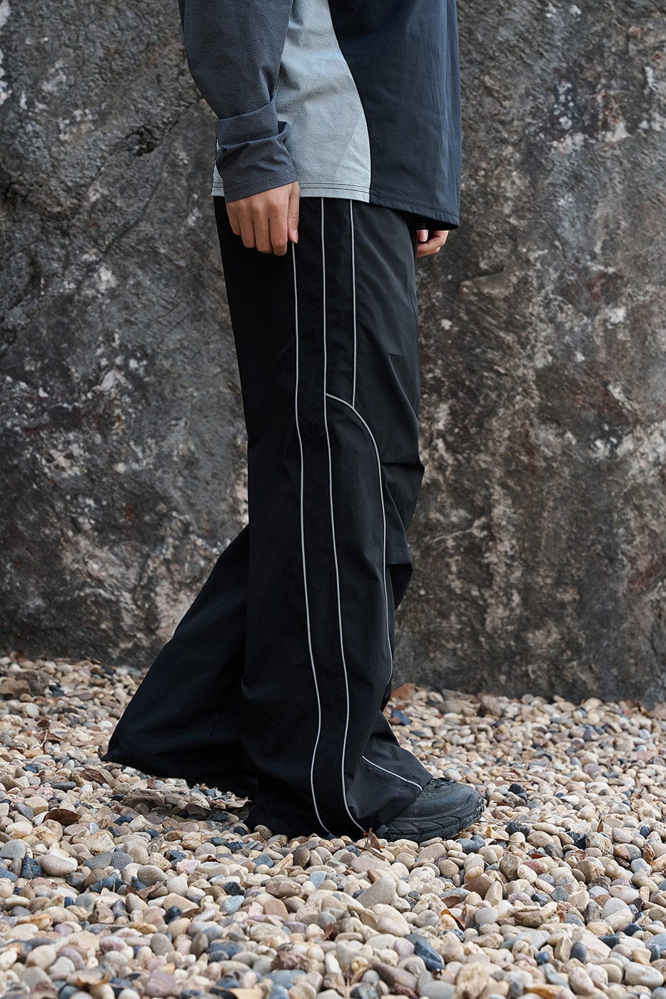 ENSHADOWER Reflective Stripes Straight Pants, premium urban and streetwear designers apparel on PROJECTISR.com, ENSHADOWER