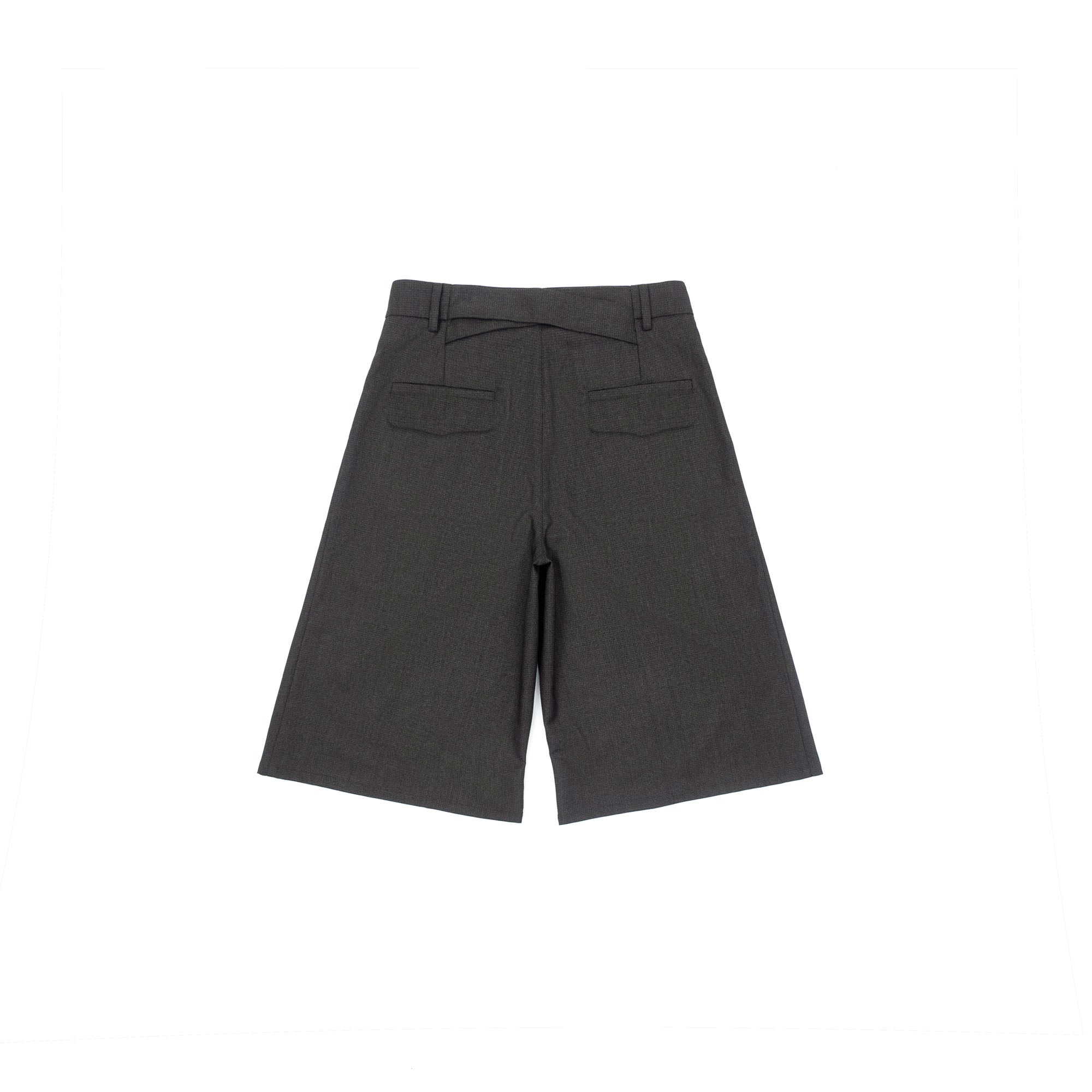 IN EXISTENCE Double-Pleated Mini Check Wide-Leg Shorts, premium urban and streetwear designers apparel on PROJECTISR.com, IN EXISTENCE