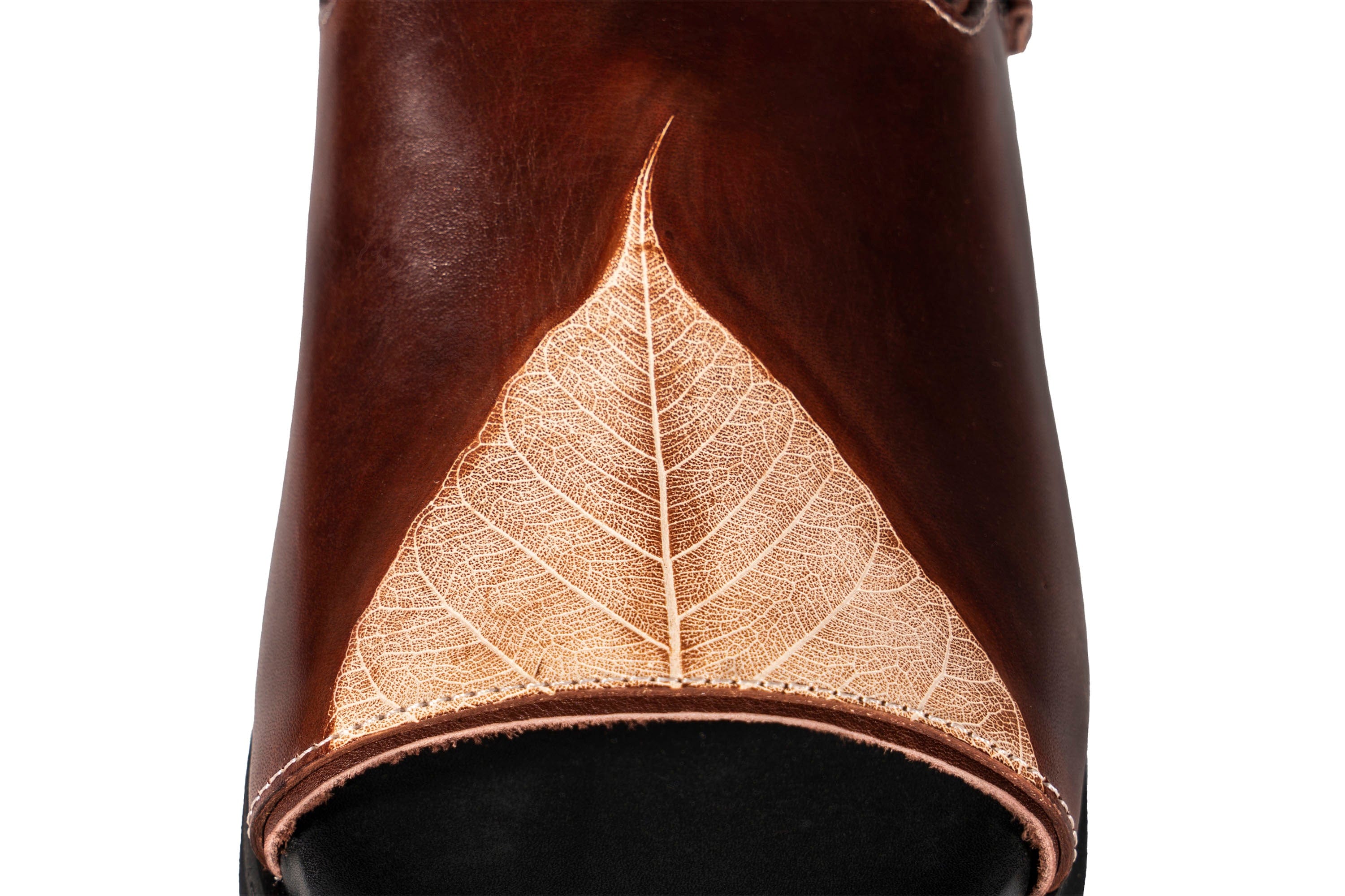 REWRITE Leaf Cowhide Sandals Brown, premium urban and streetwear designers apparel on PROJECTISR.com, REWRITE