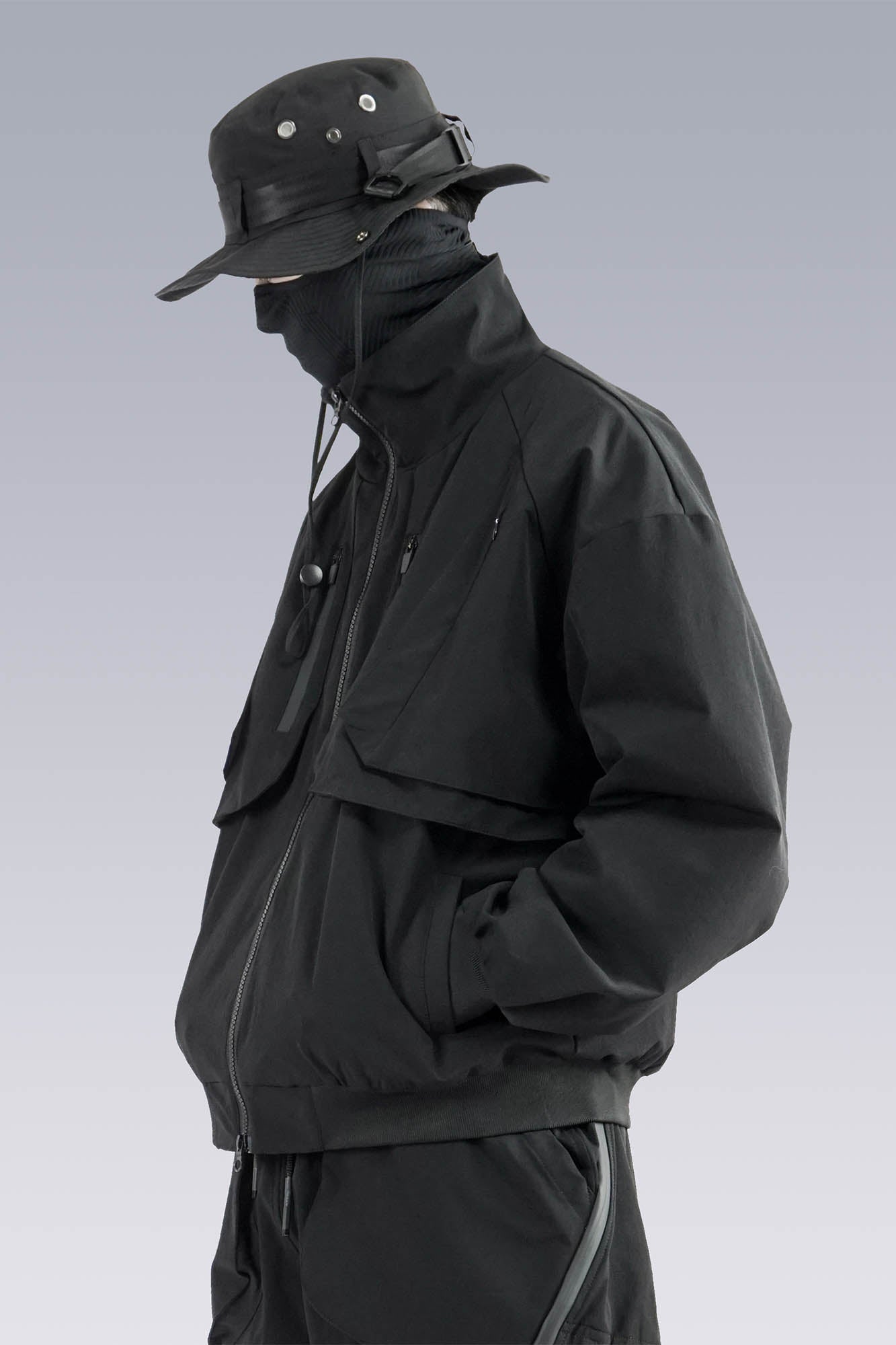 SILENSTORM Double-Layer Multi-Pocket Stand Collar Jacket, premium urban and streetwear designers apparel on PROJECTISR.com, SILENSTORM