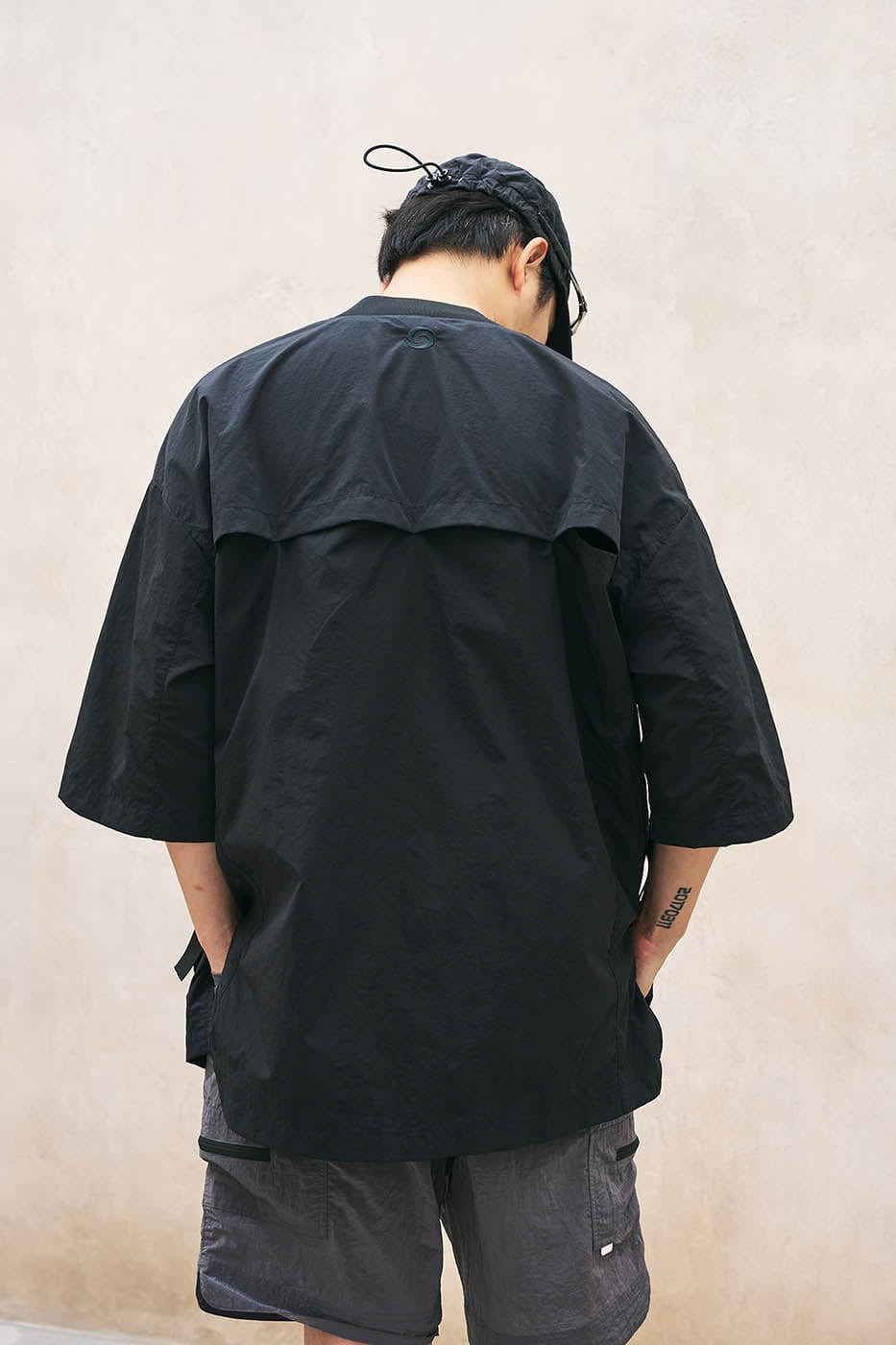 ENSHADOWER Modern Tactical Half-Sleeve Taoist Robe, premium urban and streetwear designers apparel on PROJECTISR.com, ENSHADOWER