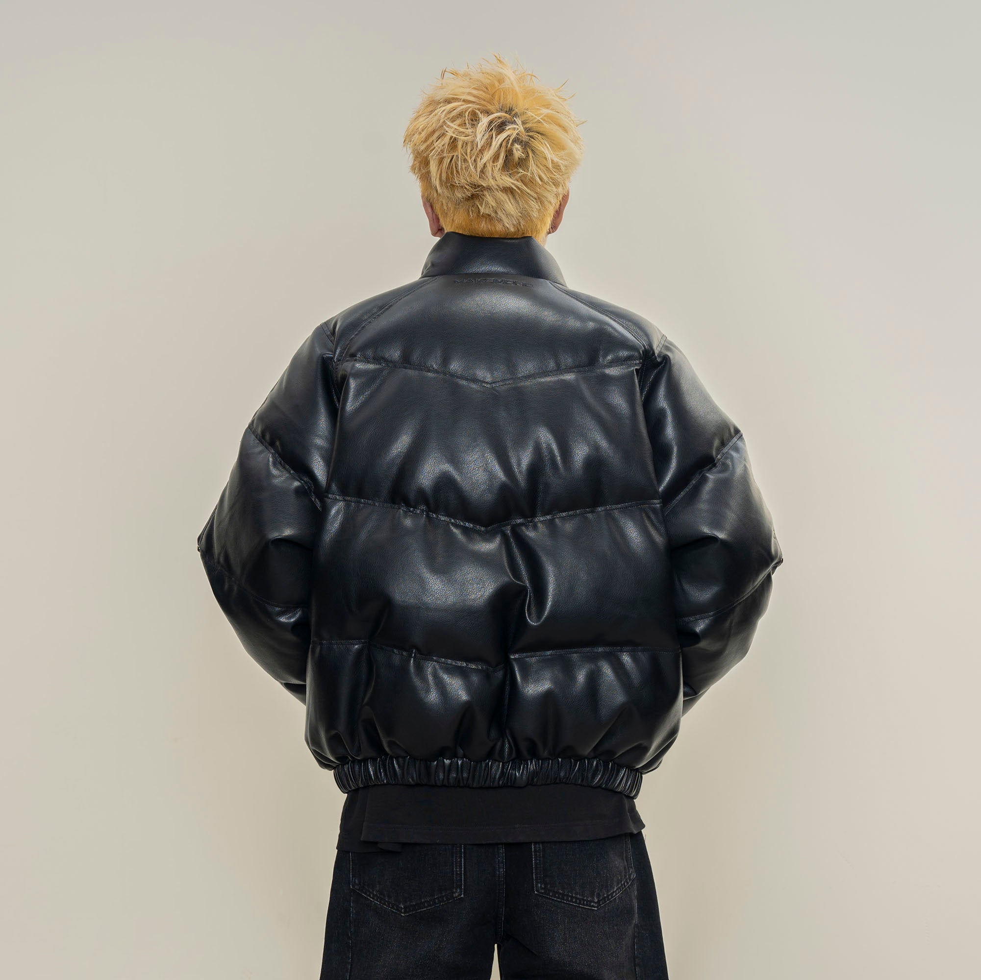 MAKEMORE Glossy PU Down Puffer Jacket