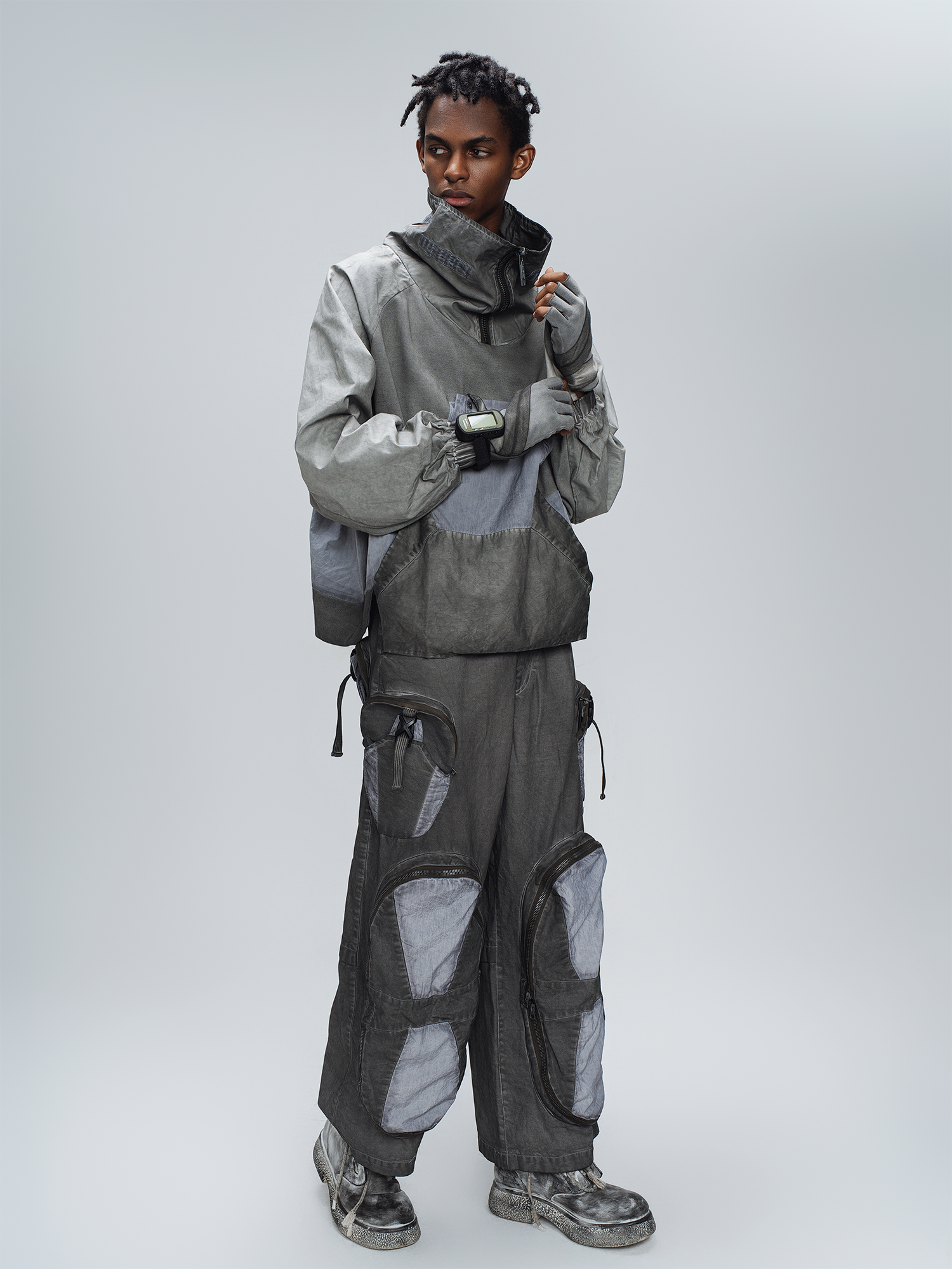 STEAM Multi-Pocket Spliced Parachute Cargo Pants