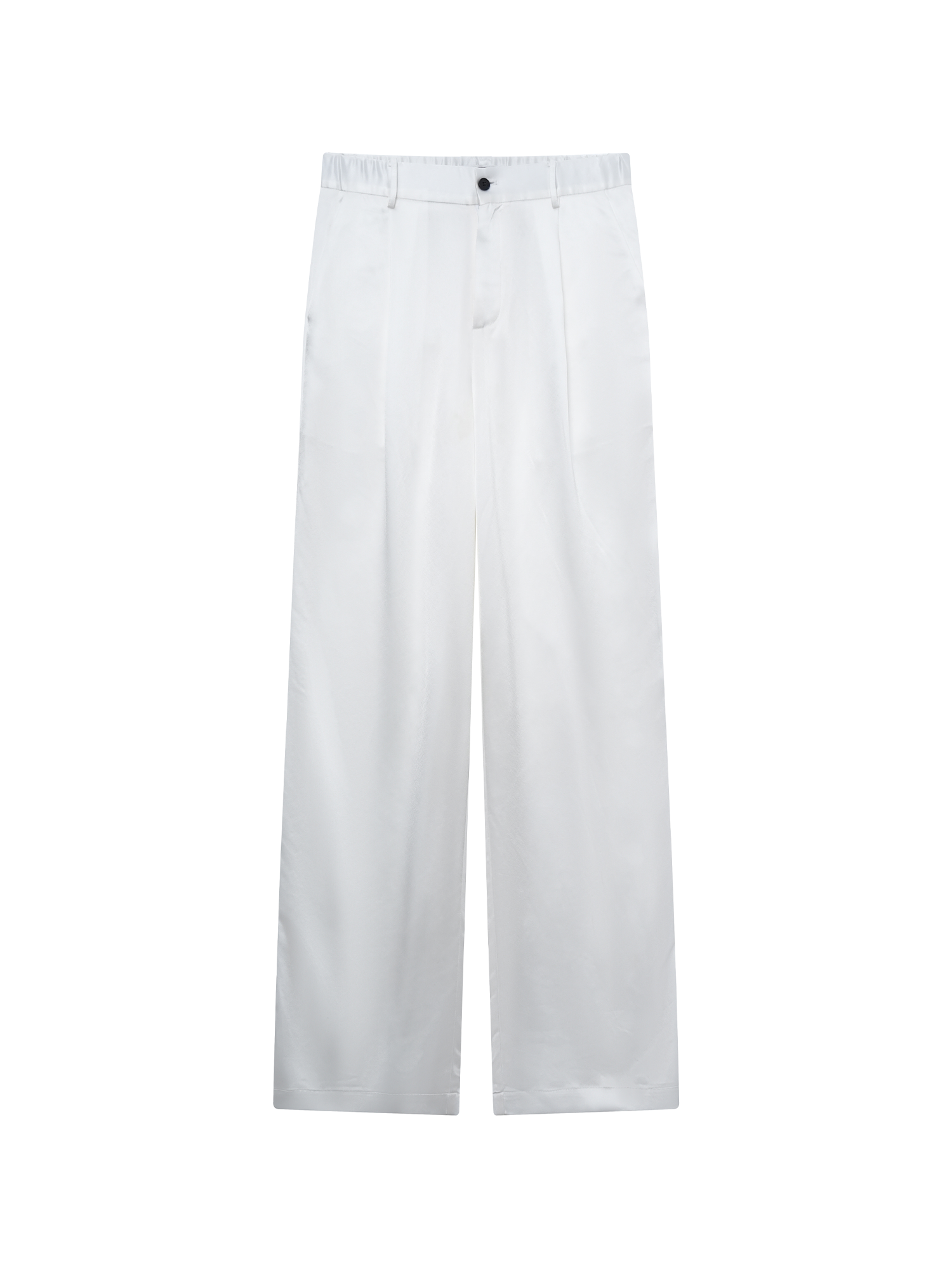 OUYANG WENJUN Minimal Satin Wide-Leg Pants, premium urban and streetwear designers apparel on PROJECTISR.com, OUYANG WENJUN