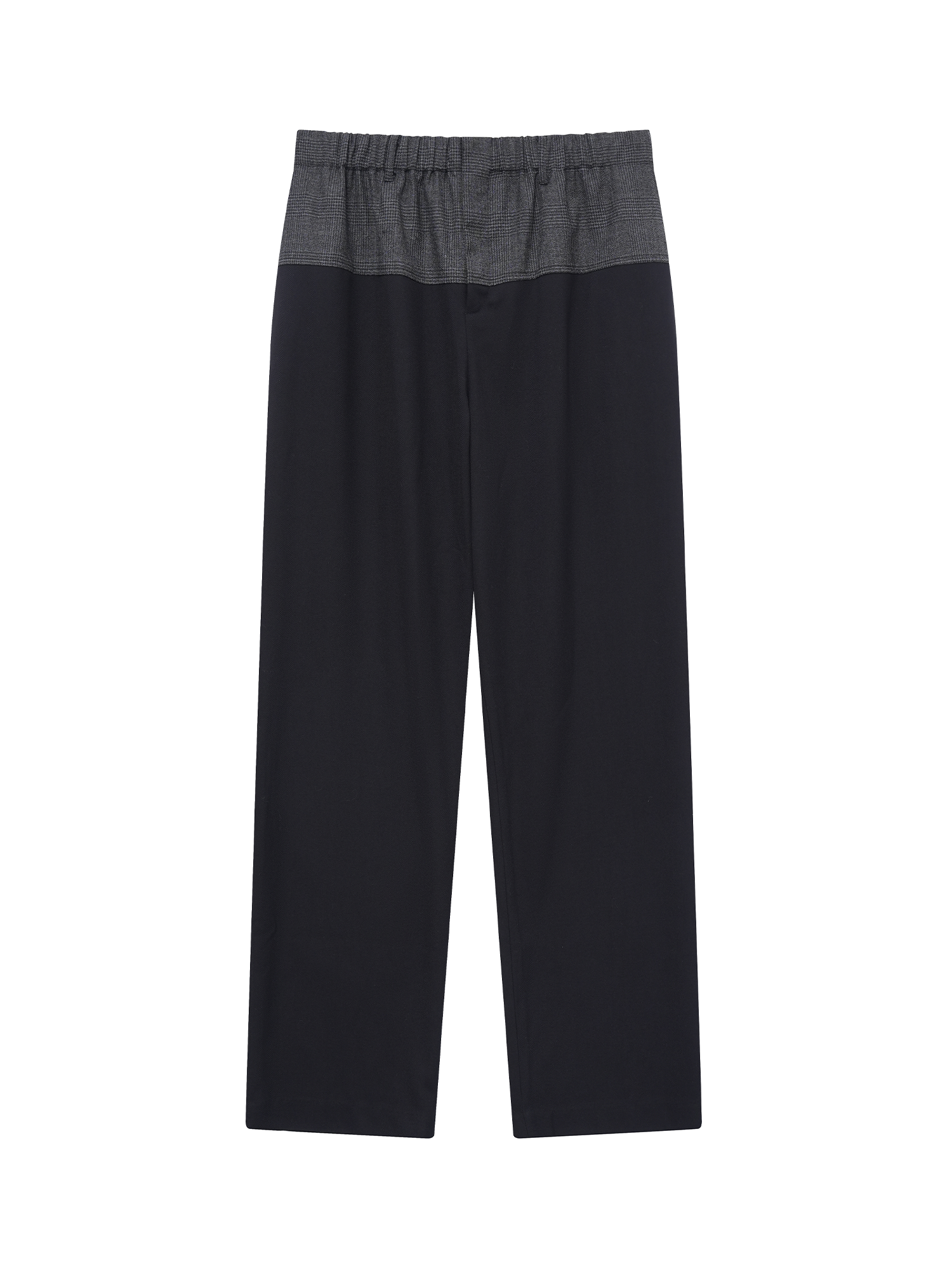 OUYANG WENJUN Contrast Spliced Elastic-Waist Trousers, premium urban and streetwear designers apparel on PROJECTISR.com, OUYANG WENJUN