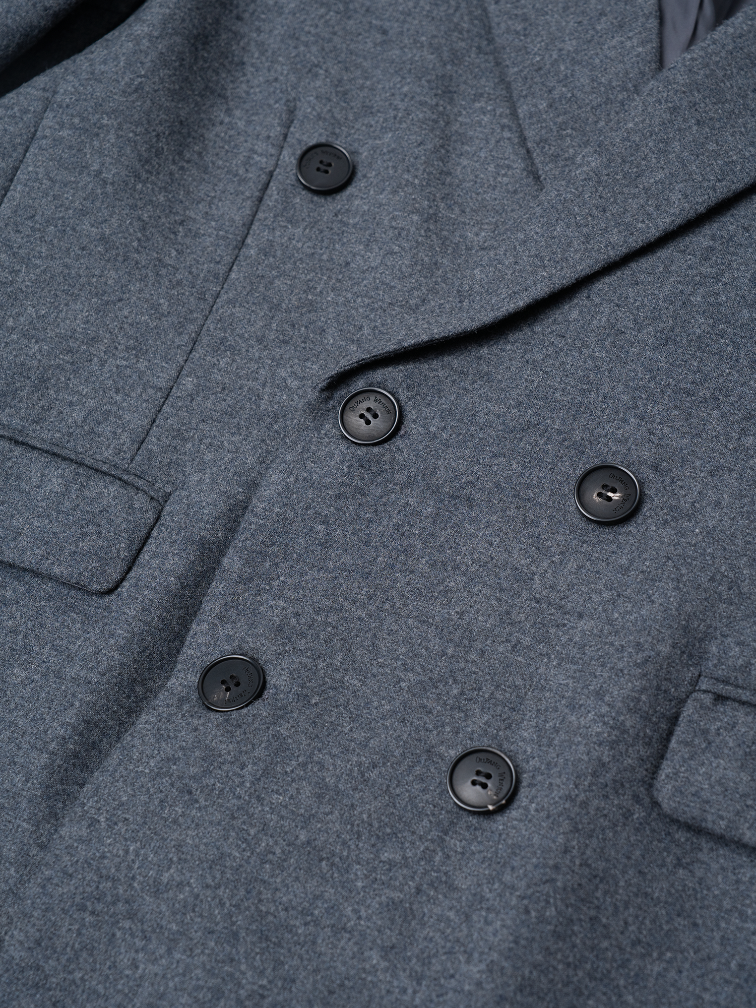 OUYANG WENJUN Double-Breasted Wool-Blend Blazer